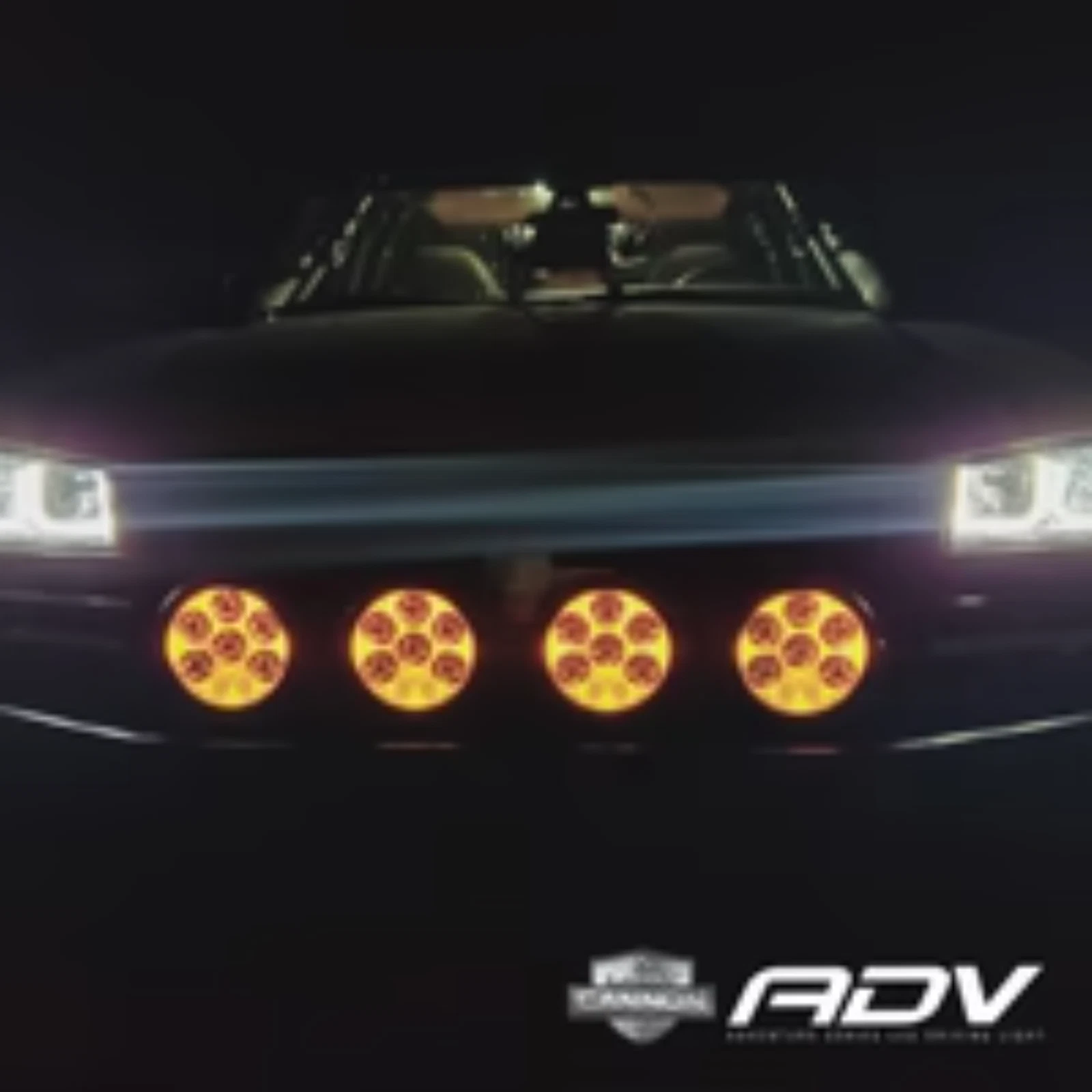 PAIR OF 6.7" CANNON ADV AMBER HALO 8 LED LIGHT MIXED BEAM INCLUDING HARNESS - Image 4
