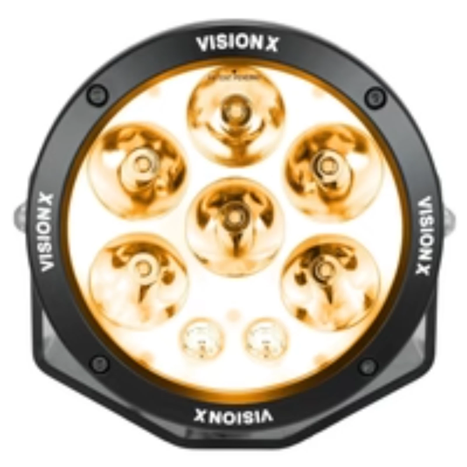 PAIR OF 6.7" CANNON ADV AMBER HALO 8 LED LIGHT MIXED BEAM INCLUDING HARNESS - Image 3