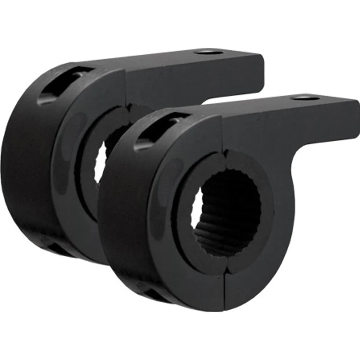 PAIR OF BLACK 0.75" TUBE FRAME MOUNTING CLAMP (FOR M8 MOUNTING BOLT)