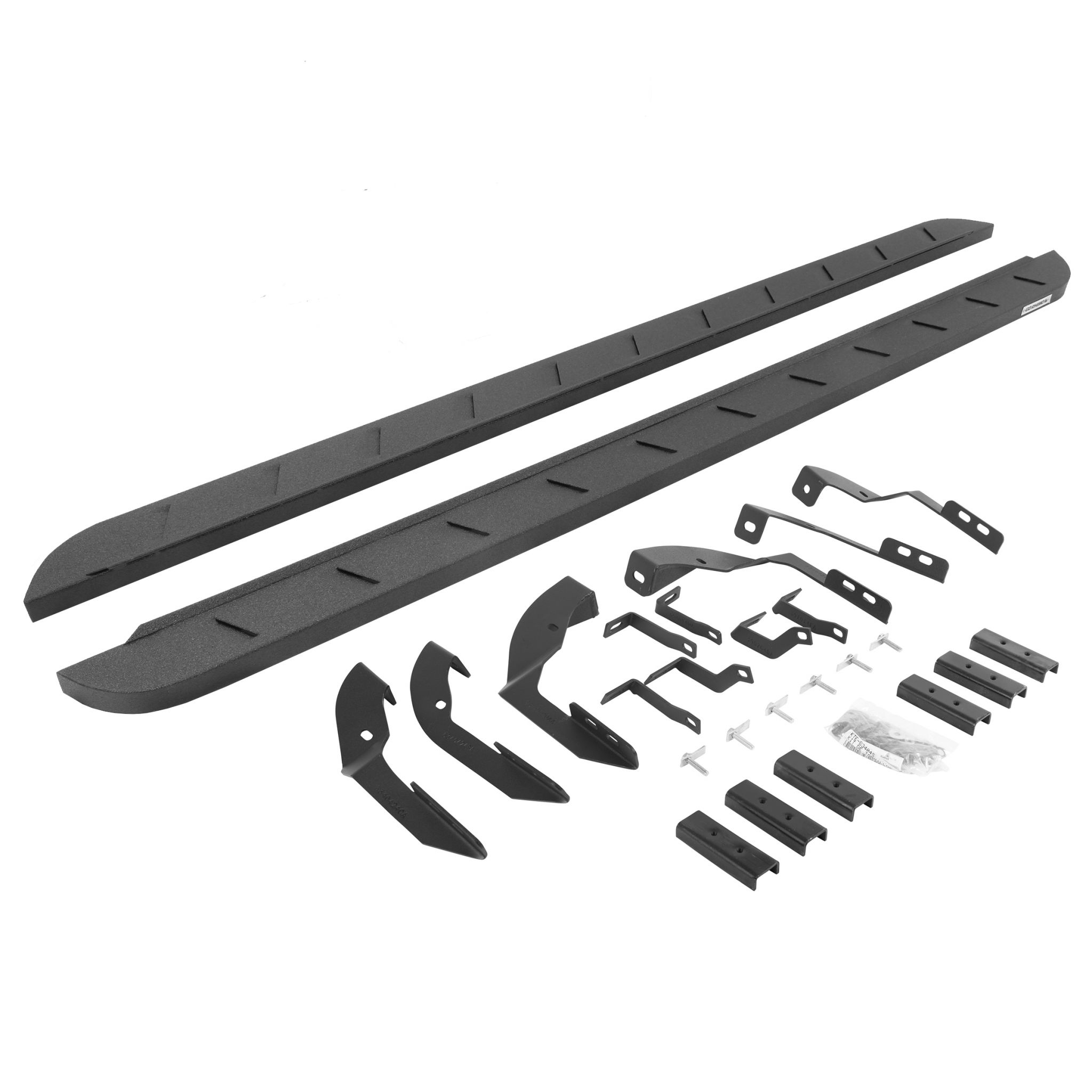 Go Rhino 63404280ST - RB10 Slim Line Running Boards With Mounting Brackets - Protective Bedliner Coating