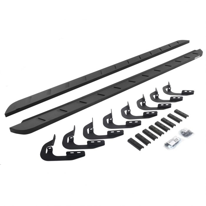 Go Rhino 63404787SPC - RB10 Slim Line Running Boards With Mounting Brackets - Textured Black