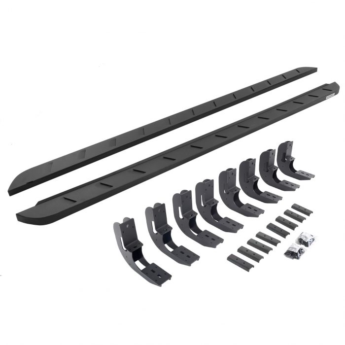 Go Rhino 63404887SPC - RB10 Slim Line Running Boards With Mounting Brackets - Textured Black