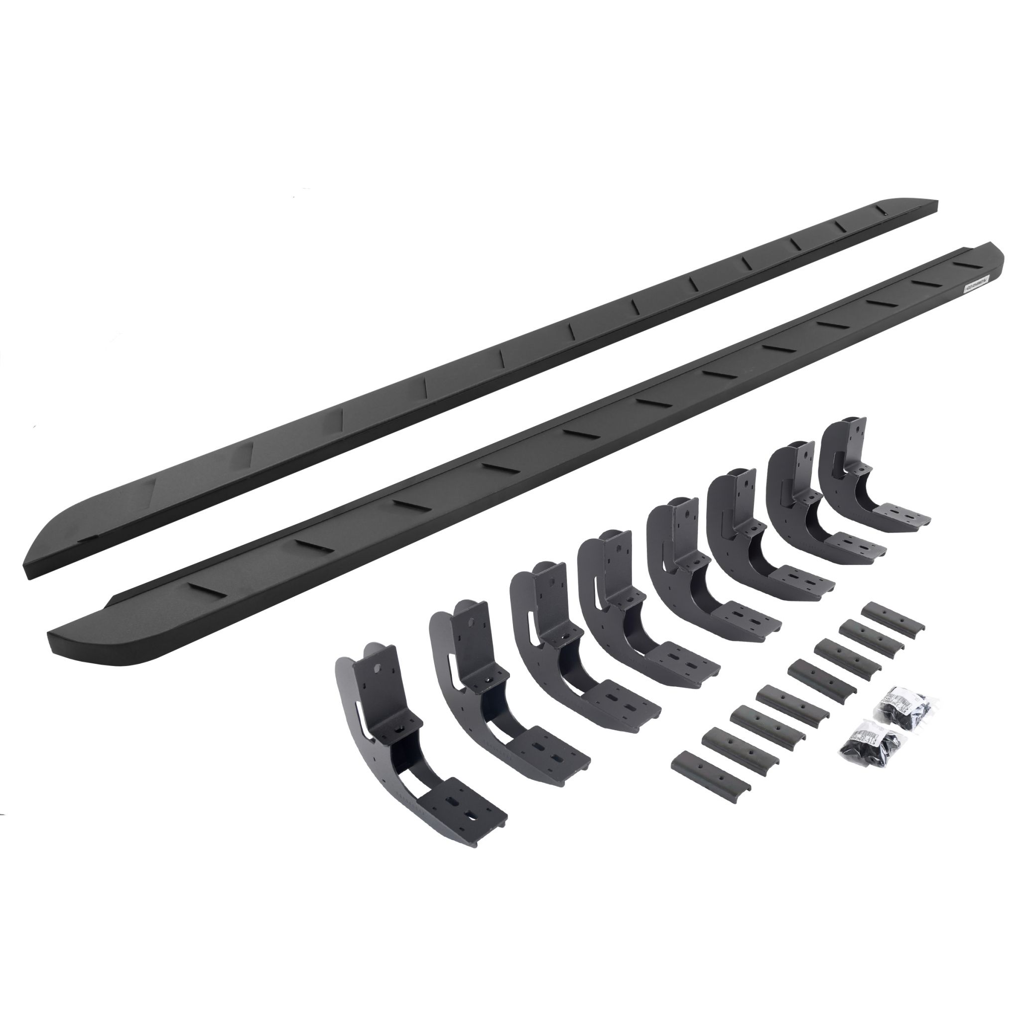 Go Rhino 63404880SPC - RB10 Slim Line Running Boards With Mounting Brackets - Textured Black