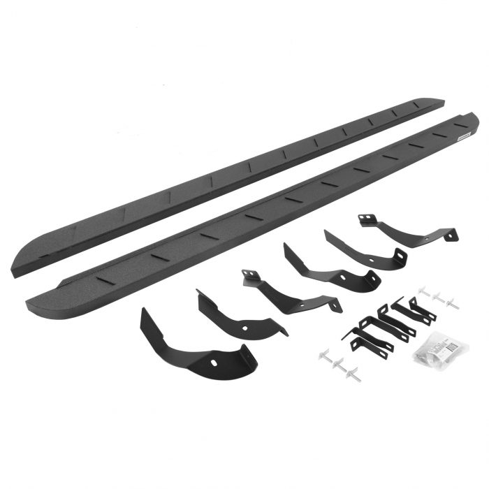 Go Rhino 63405187ST - RB10 Slim Line Running Boards With Mounting Brackets - Protective Bedliner Coating