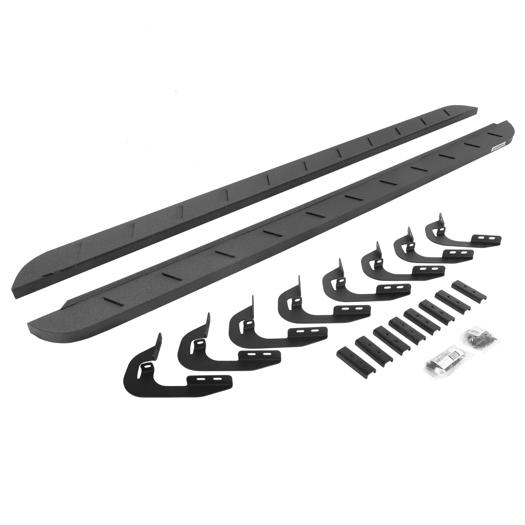 Go Rhino 63405880ST - RB10 Slim Line Running Boards With Mounting Brackets - Protective Bedliner Coating