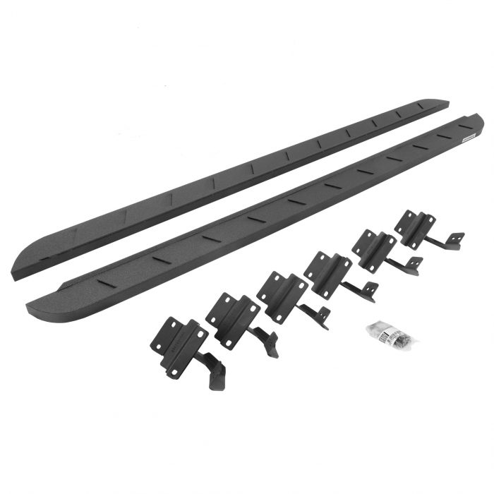 Go Rhino 63415587ST - RB10 Slim Line Running Boards With Mounting Brackets - Protective Bedliner Coating
