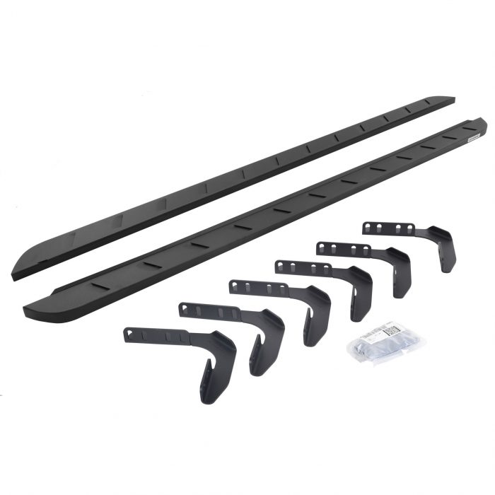 Go Rhino 63417680ST - RB10 Slim Line Running Boards With Mounting Brackets - Protective Bedliner Coating