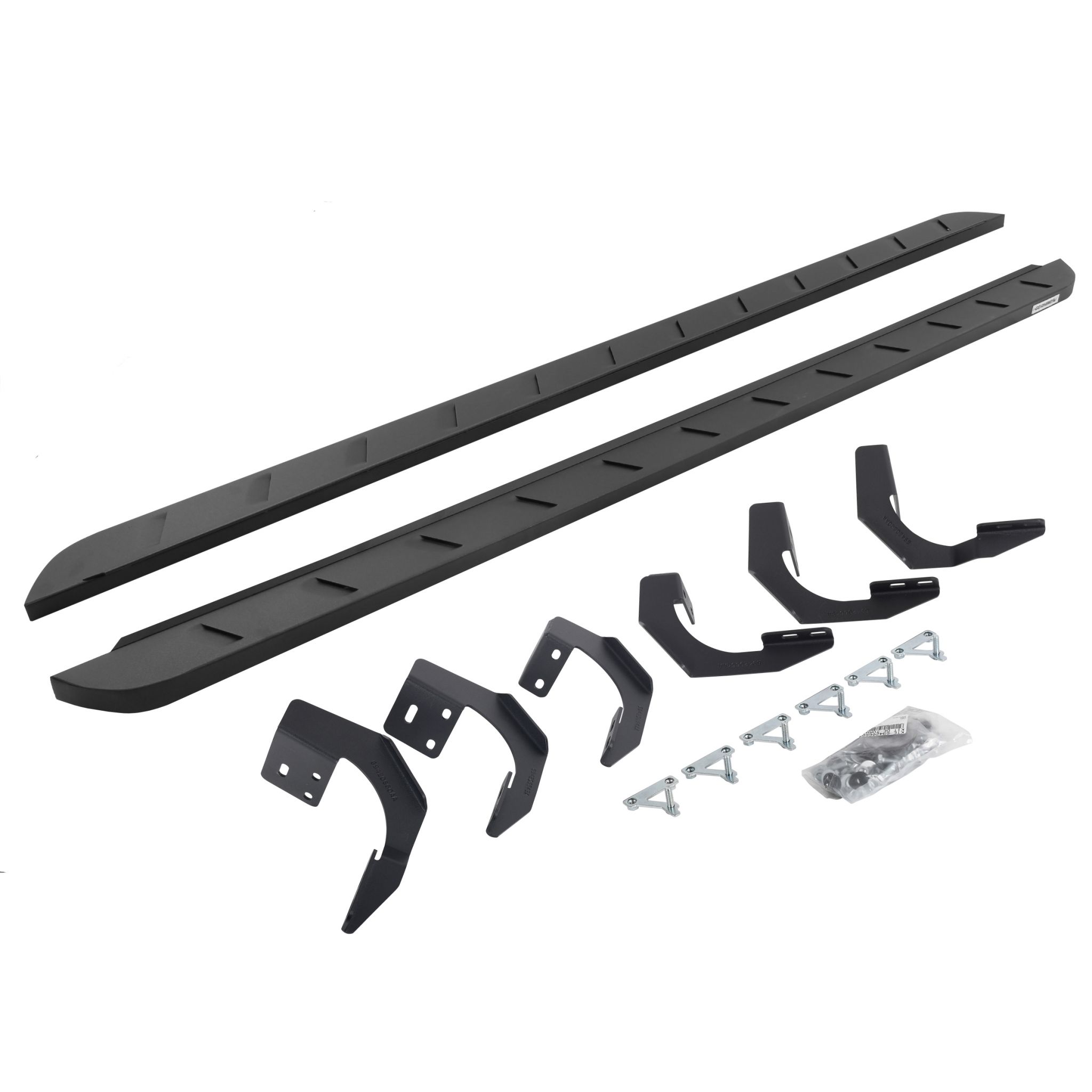 Go Rhino 63429980SPC - RB10 Slim Line Running Boards With Mounting Brackets - Textured Black