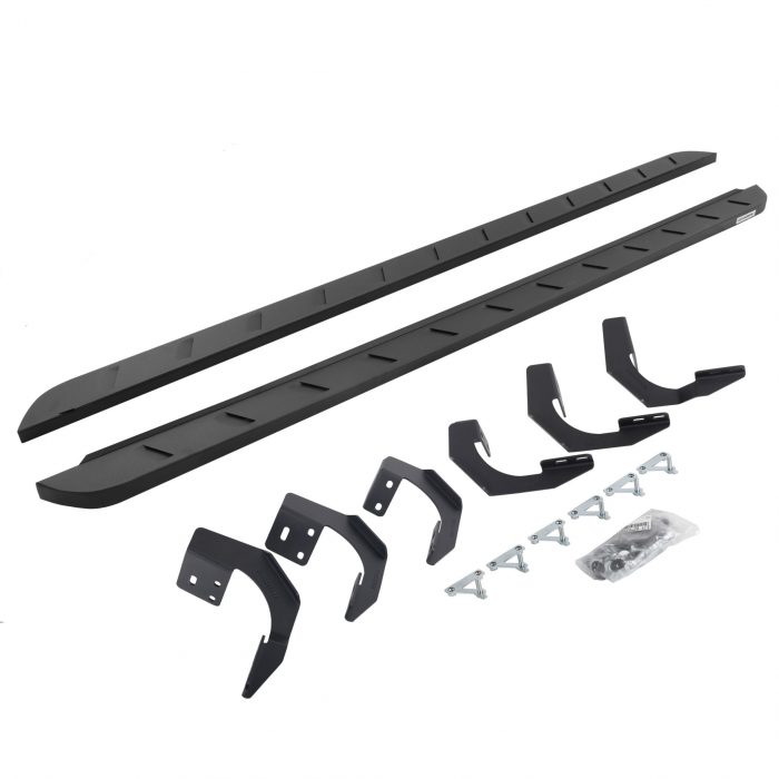 Go Rhino 63430680SPC - RB10 Slim Line Running Boards With Mounting Brackets - Textured Black