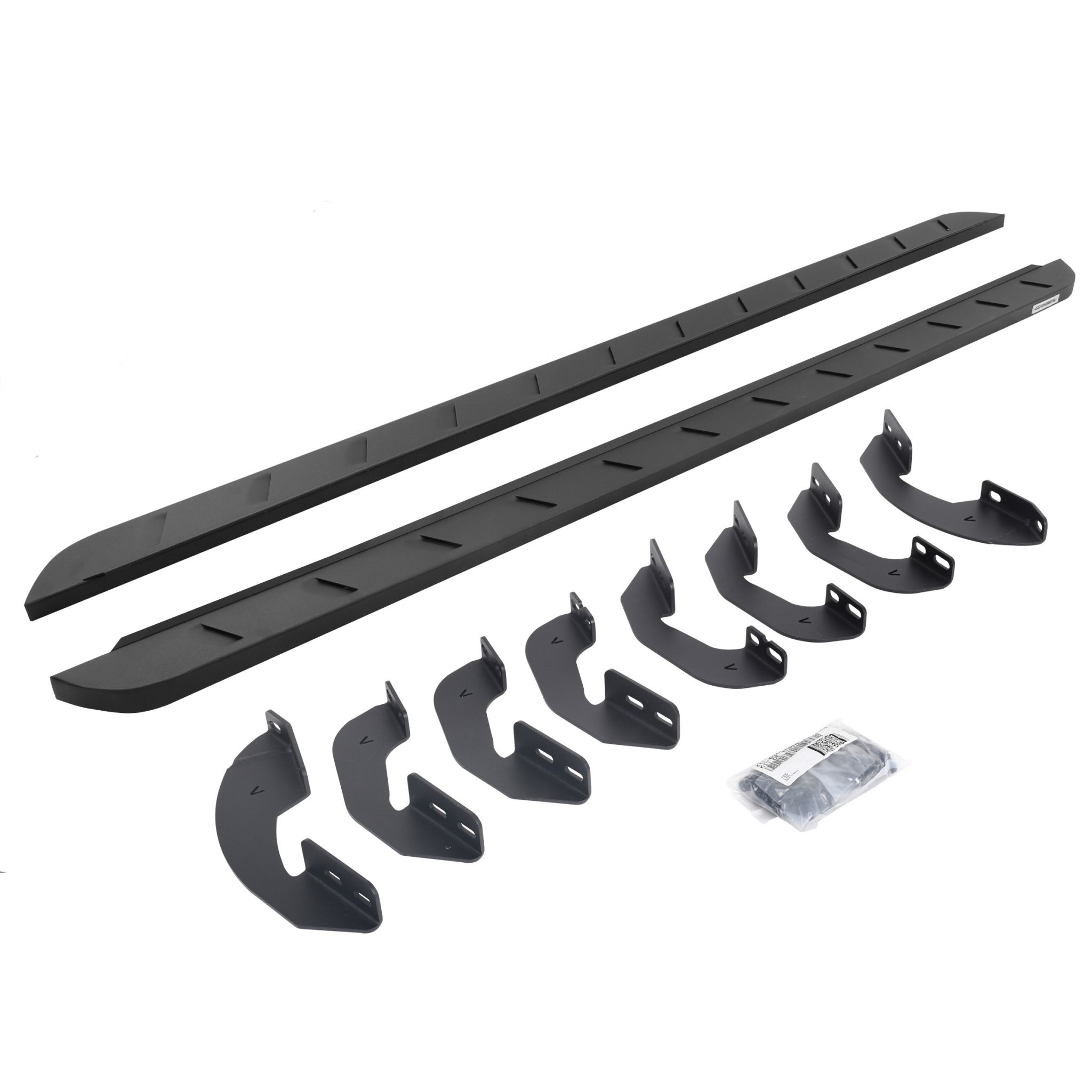Go Rhino 63441687SPC - RB10 Slim Line Running Boards With Mounting Brackets - Textured Black