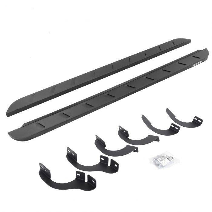 Go Rhino 63442568SPC - RB10 Slim Line Running Boards With Mounting Brackets - Textured Black