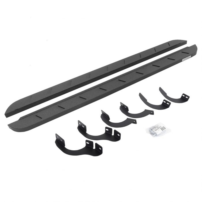 Go Rhino 63442568ST - RB10 Slim Line Running Boards With Mounting Brackets - Protective Bedliner Coating