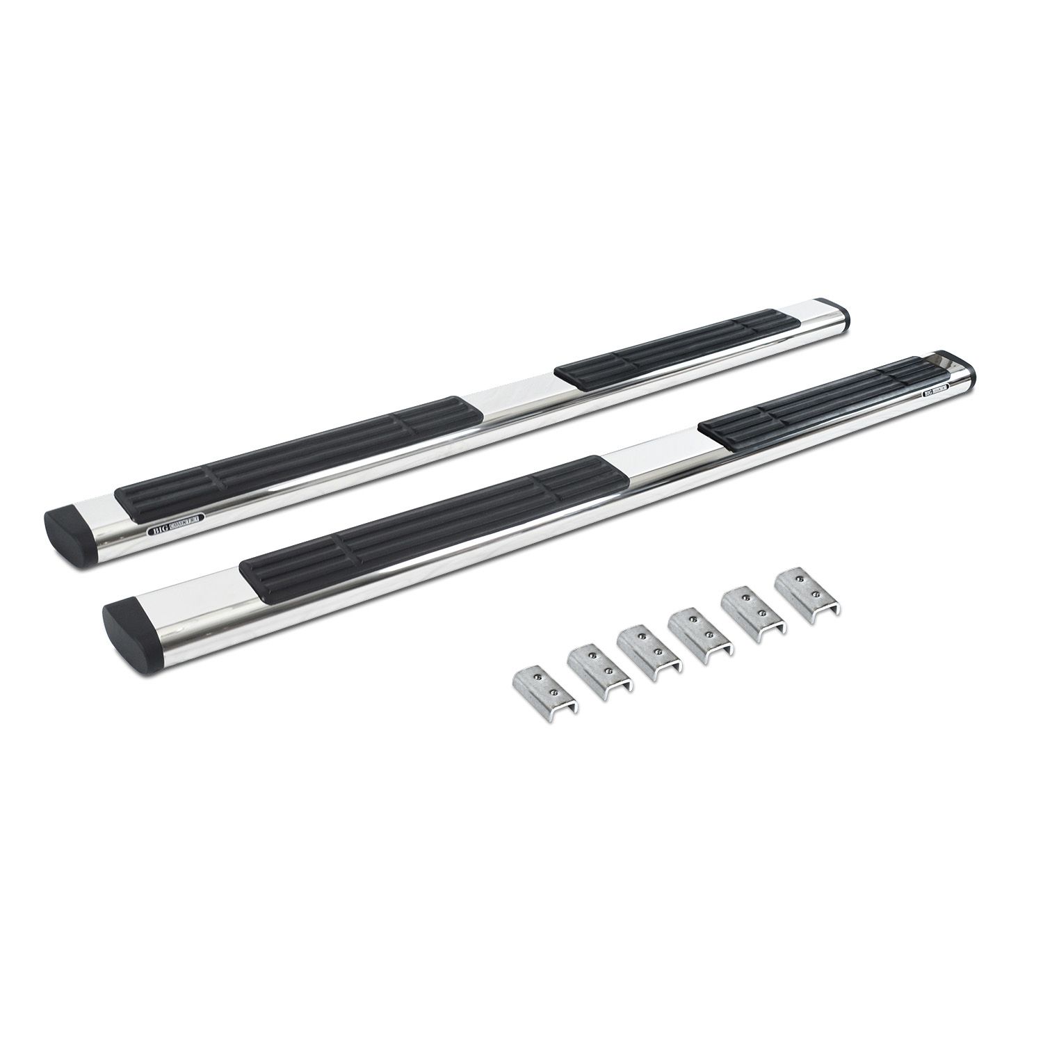 Go Rhino 686451687PS - 6" OE Xtreme SideSteps With Mounting Bracket Kit - Polished Stainless Steel