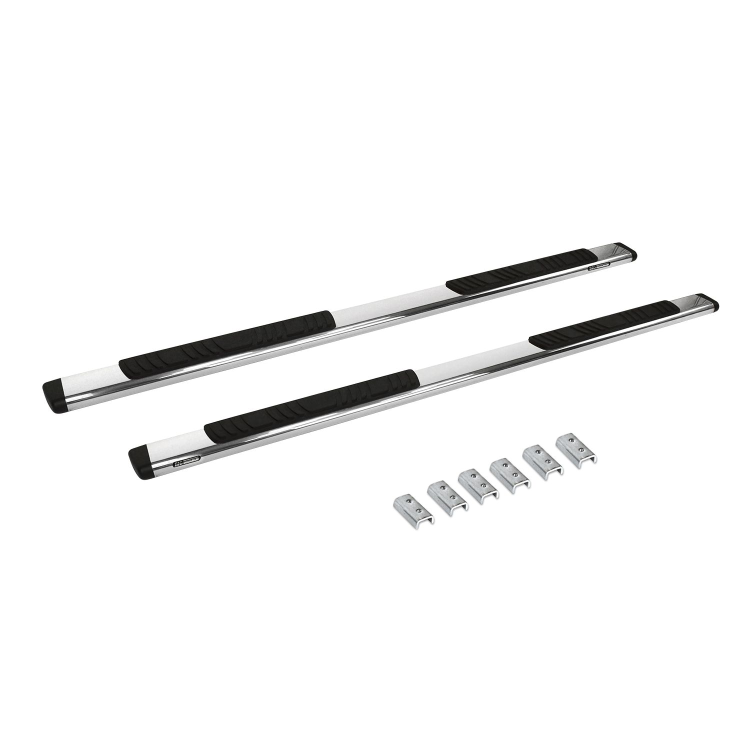 Go Rhino 685409980PS - 5" OE Xtreme Low Profile SideSteps With Mounting Bracket Kit - Polished Stainless Steel