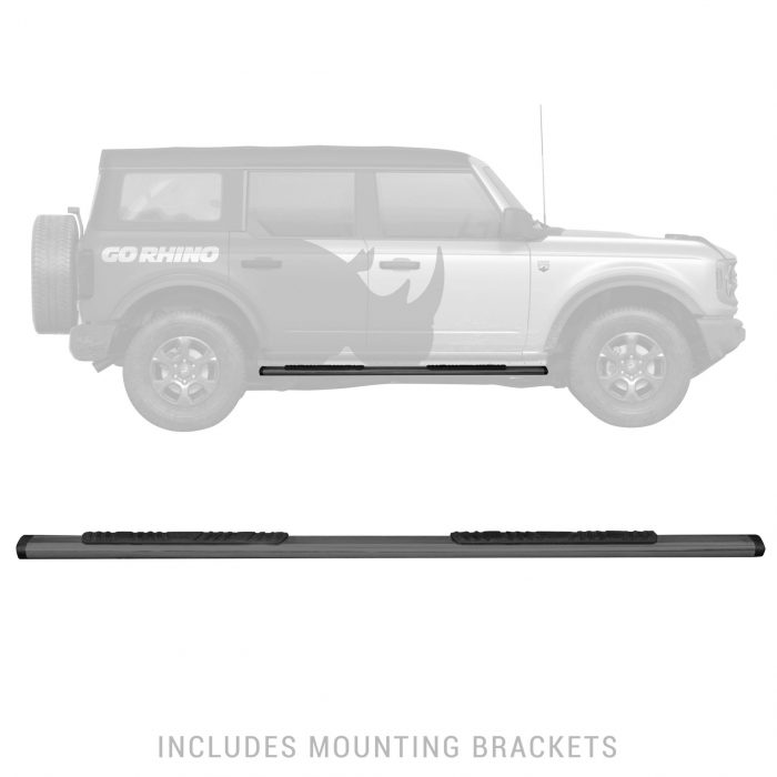 Go Rhino 685412971T - 5" OE Xtreme Low Profile SideSteps With Mounting Bracket Kit - Textured Black
