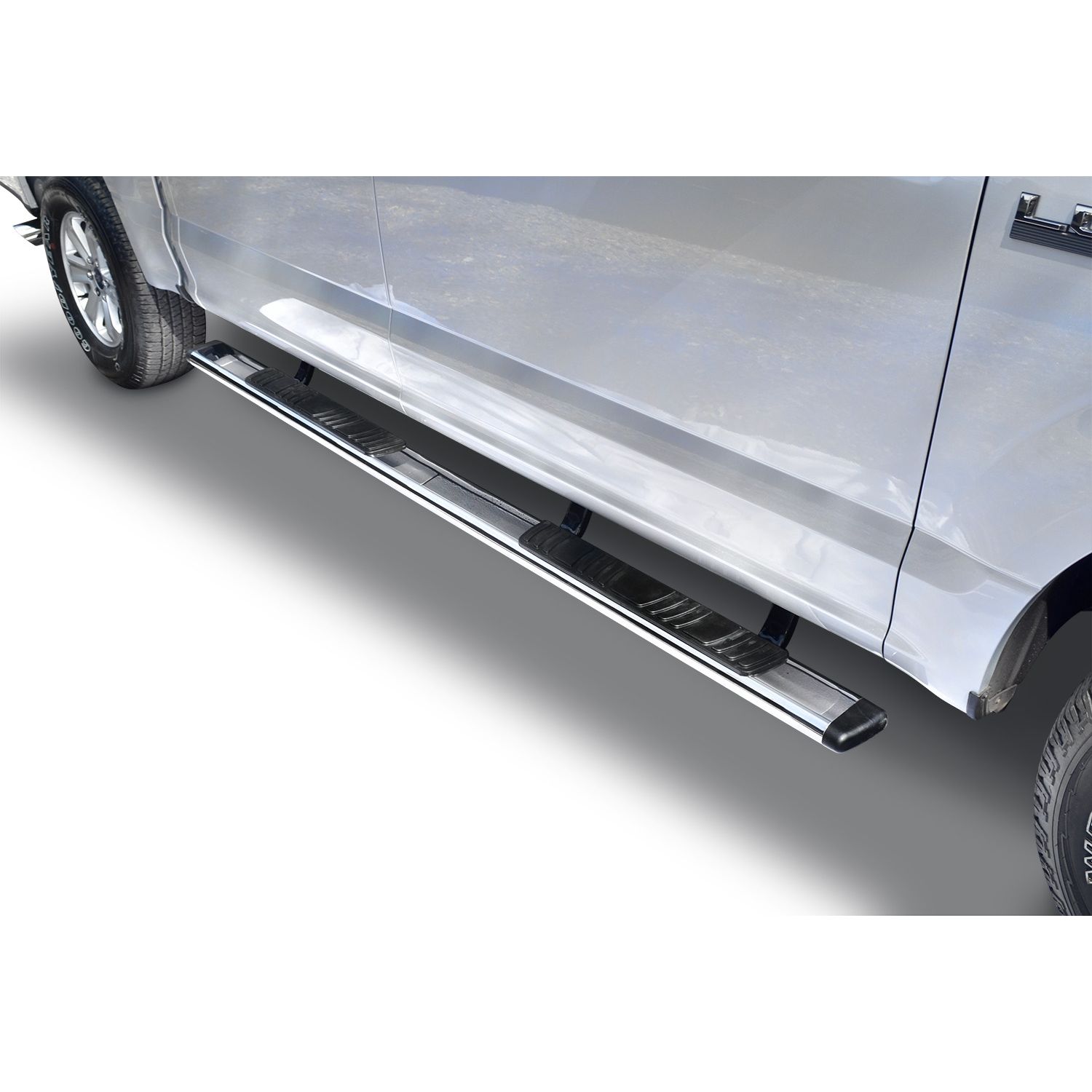 Go Rhino 685415587PS - 5" OE Xtreme Low Profile SideSteps With Mounting Bracket Kit - Polished Stainless Steel