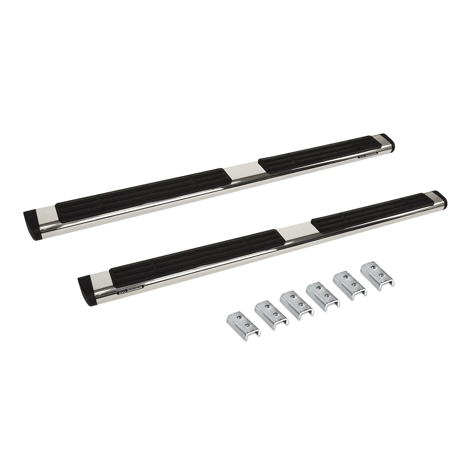 Go Rhino 686404780PS - 6" OE Xtreme SideSteps With Mounting Bracket Kit - Polished Stainless Steel