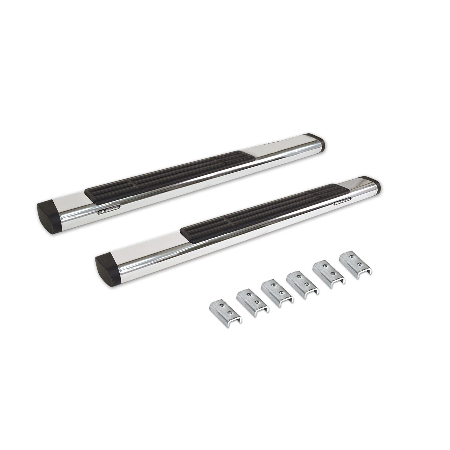 Go Rhino 686409952PS - 6" OE Xtreme SideSteps With Mounting Bracket Kit - Polished Stainless Steel