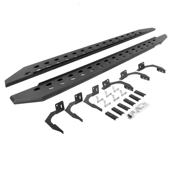 Go Rhino 69409980SPC - RB10 Slim Line Running Boards With Mounting Brackets - Textured Black