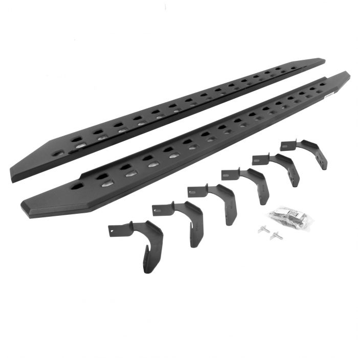Go Rhino 69412680SPC - RB10 Slim Line Running Boards With Mounting Brackets - Textured Black