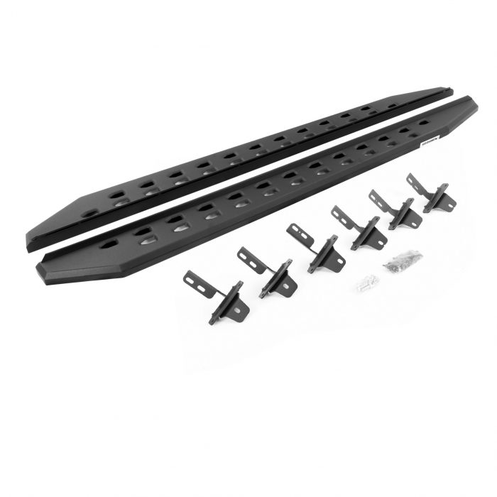 Go Rhino 69412973SPC - RB10 Slim Line Running Boards With Mounting Brackets - Textured Black