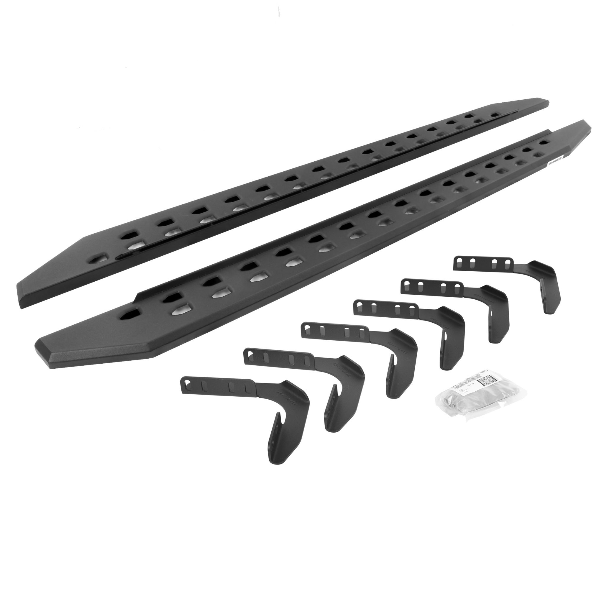 Go Rhino 69417680SPC - RB10 Slim Line Running Boards With Mounting Brackets - Textured Black