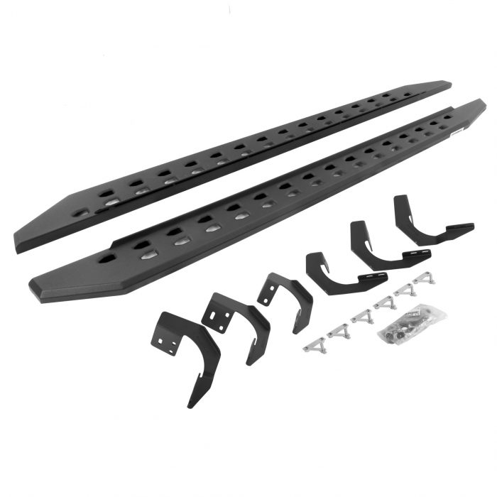 Go Rhino 69420687SPC - RB10 Slim Line Running Boards With Mounting Brackets - Textured Black