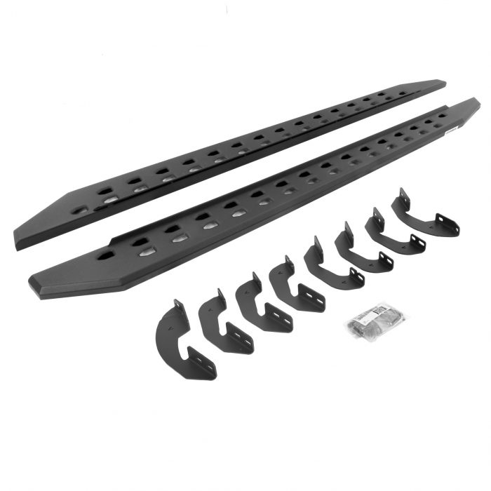 Go Rhino 69441580SPC - RB10 Slim Line Running Boards With Mounting Brackets - Textured Black