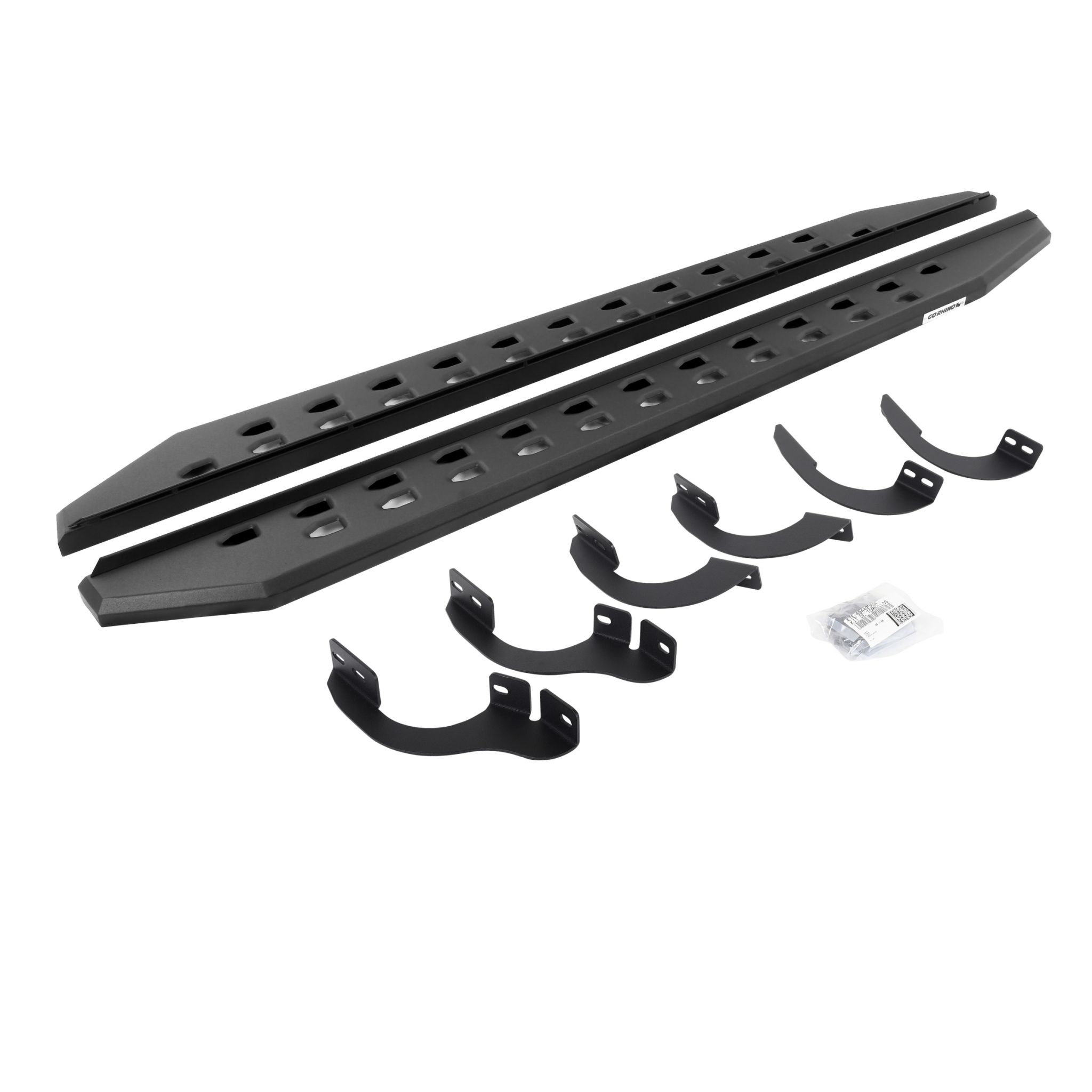 Go Rhino 69442568SPC - RB10 Slim Line Running Boards With Mounting Brackets - Textured Black