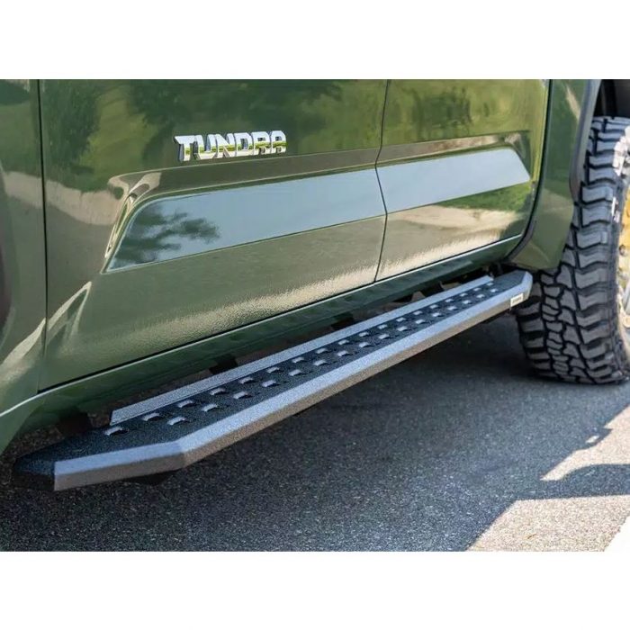 Go Rhino 69443687ST - RB20 Slim Line Running Boards With Mounting Brackets - Protective Bedliner Coating
