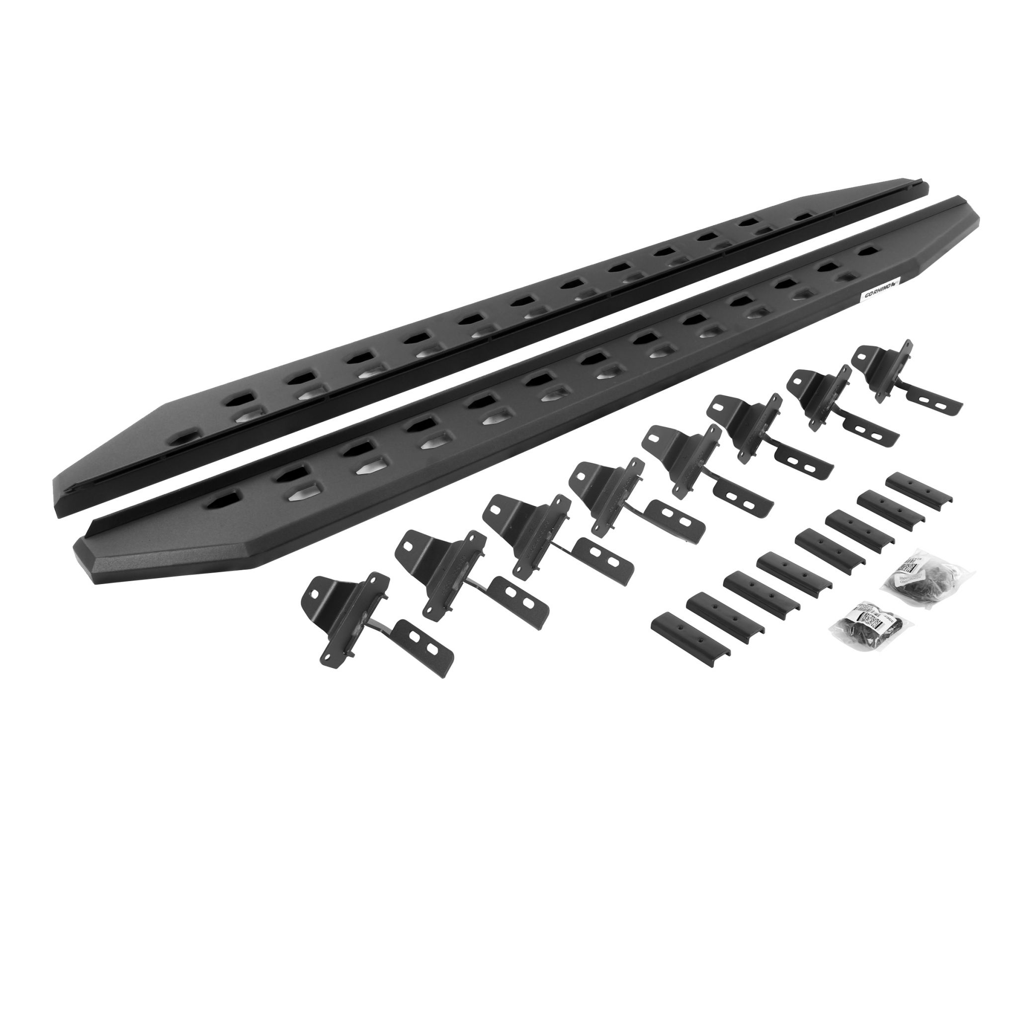 Go Rhino 69450673SPC - RB10 Slim Line Running Boards With Mounting Brackets - Textured Black