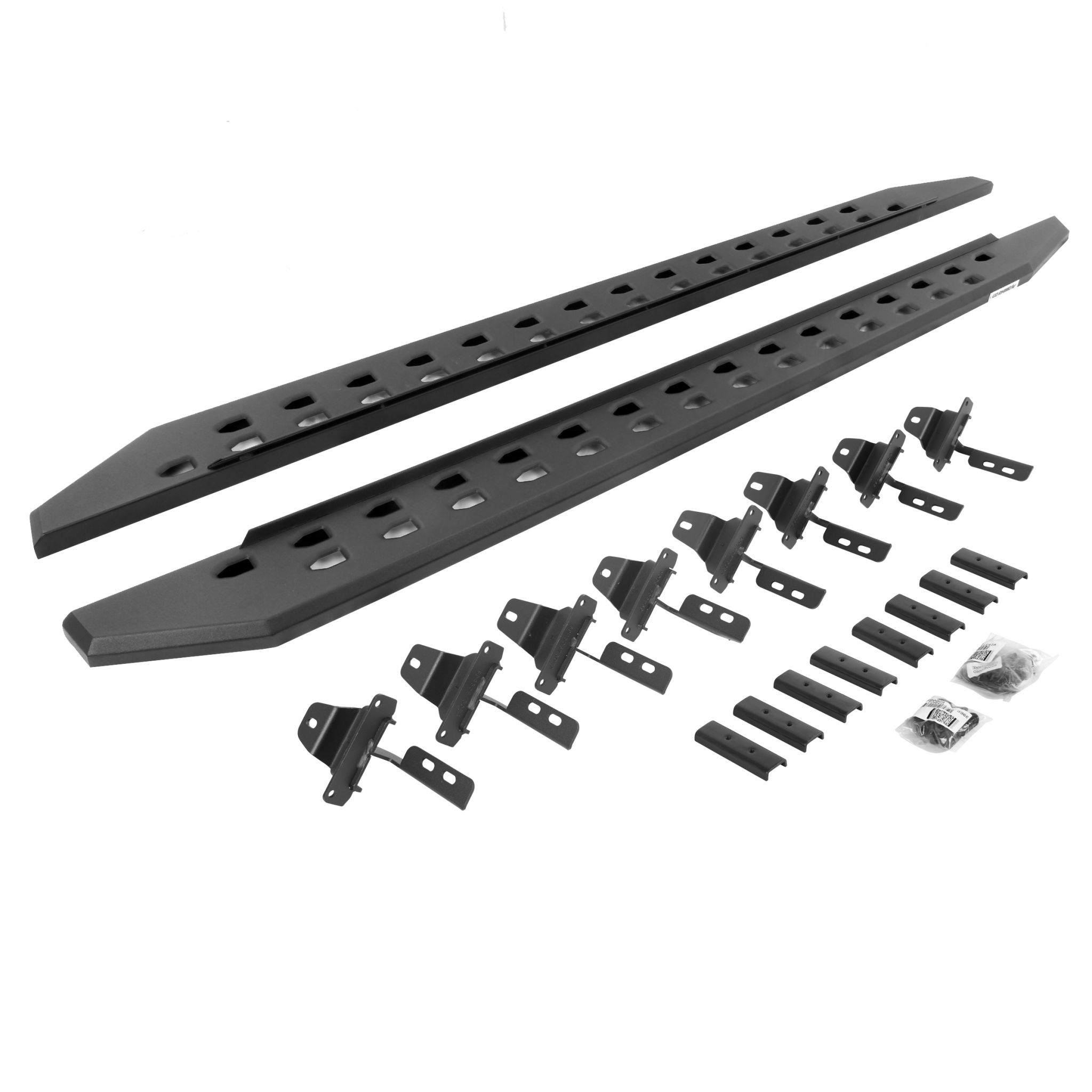 Go Rhino 69451687SPC - RB10 Slim Line Running Boards With Mounting Brackets - Textured Black