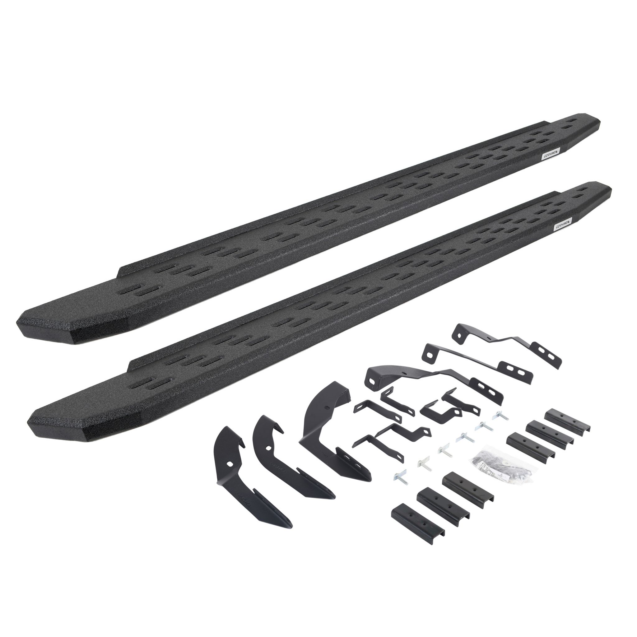 Go Rhino 69604280T - RB30 Running Boards with Mounting Bracket Kit - Protective Bedliner Coating