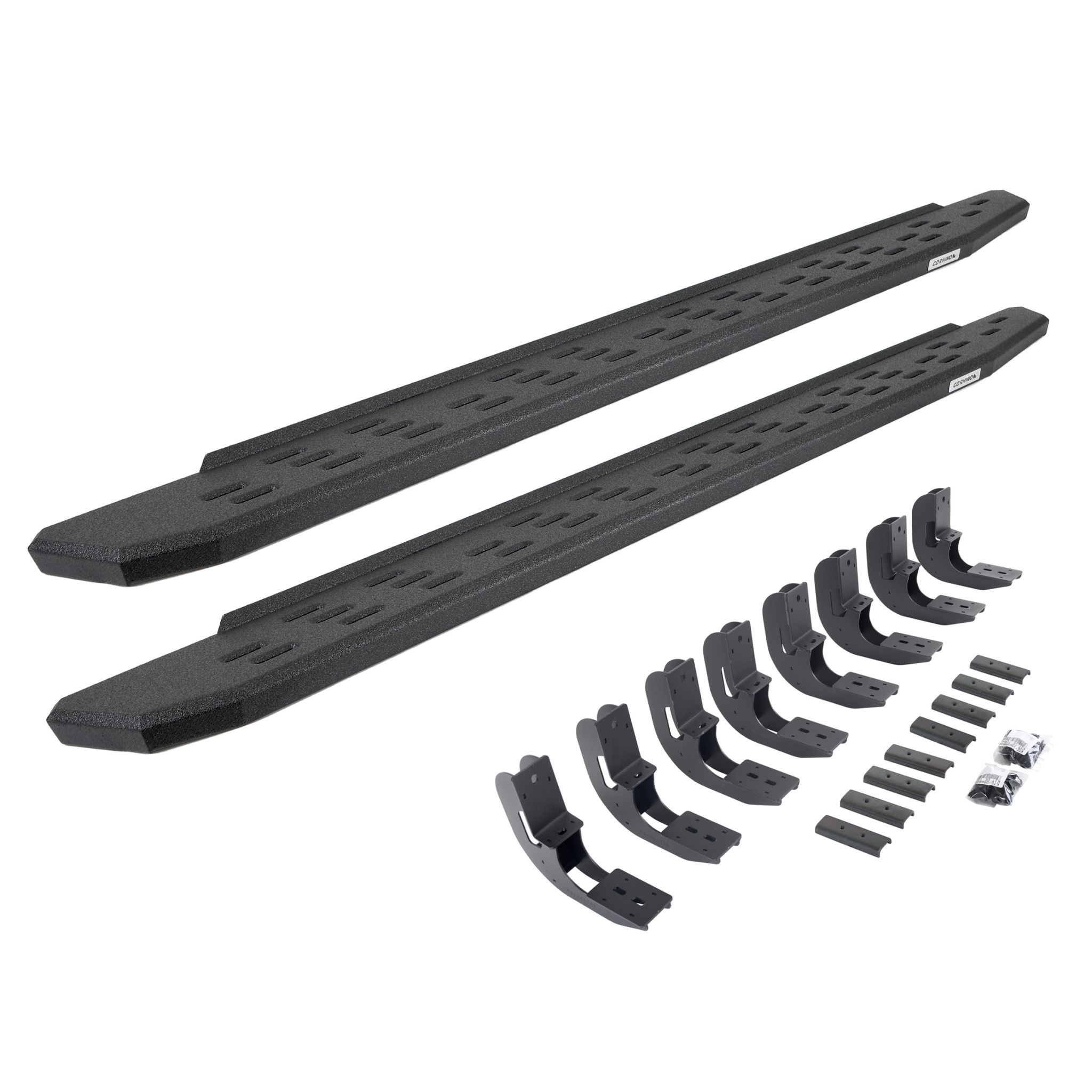 Go Rhino 69604880T - RB30 Running Boards with Mounting Bracket Kit - Protective Bedliner Coating
