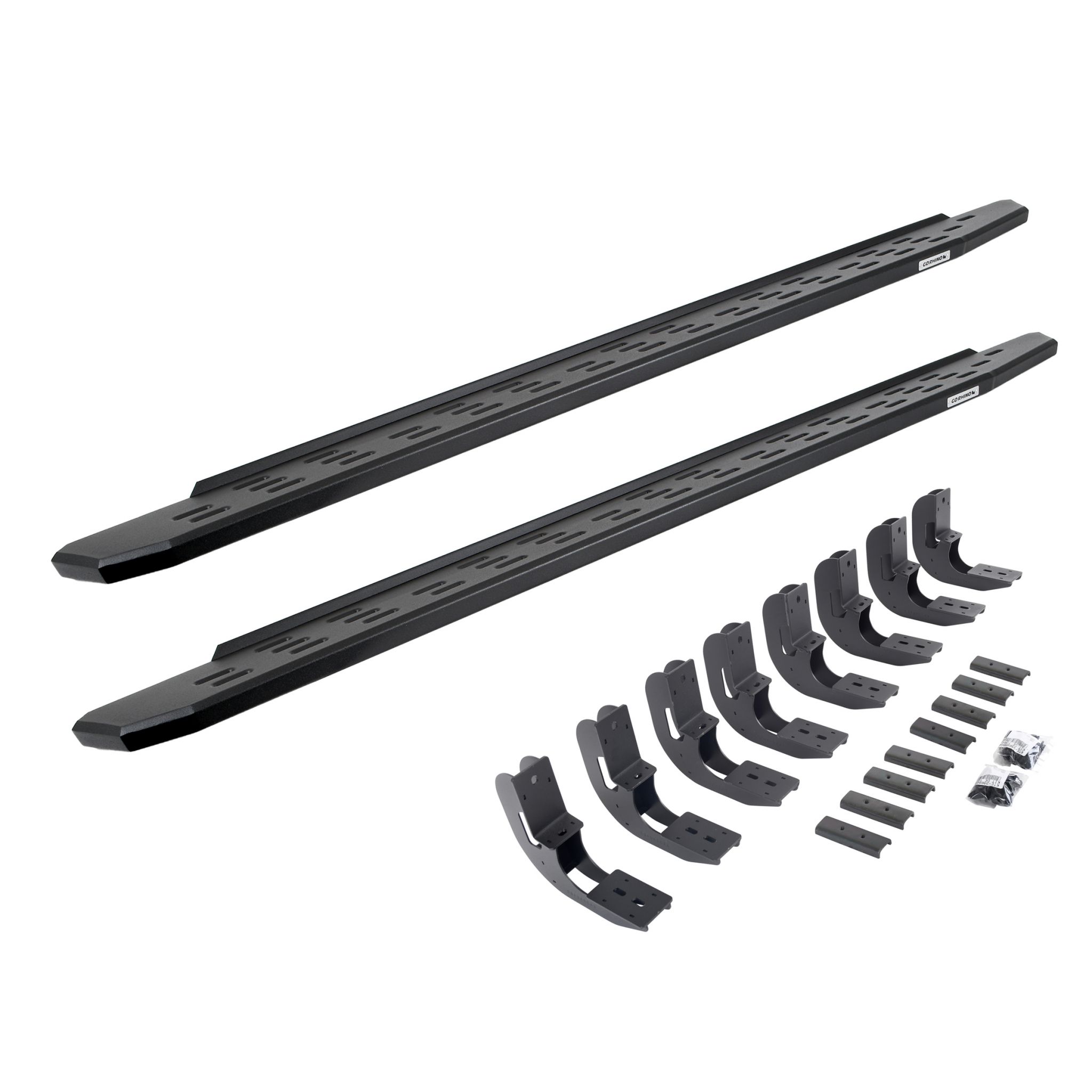 Go Rhino 69604887PC - RB30 Running Boards with Mounting Bracket Kit - Textured Black