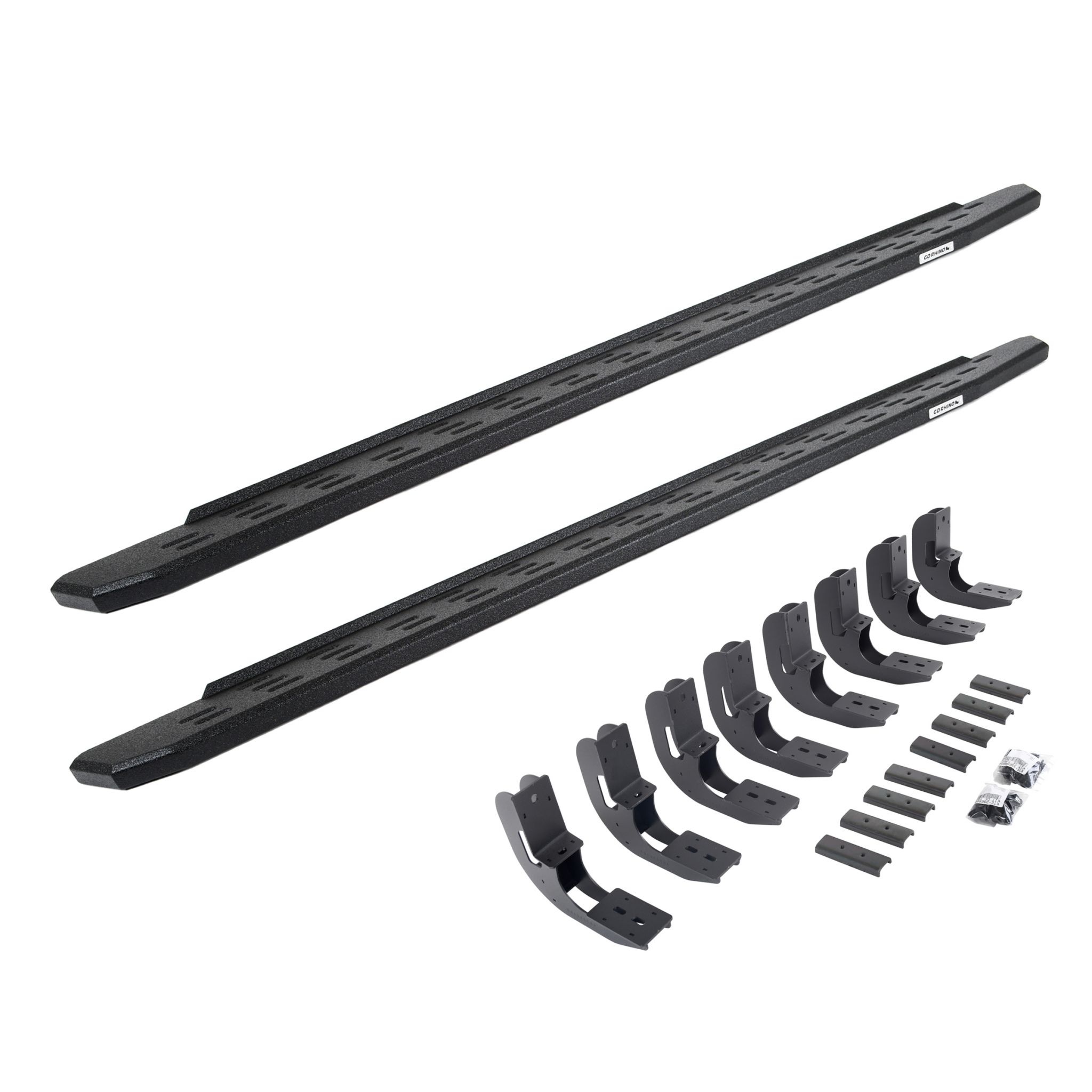 Go Rhino 69604887T - RB30 Running Boards with Mounting Bracket Kit - Protective Bedliner Coating