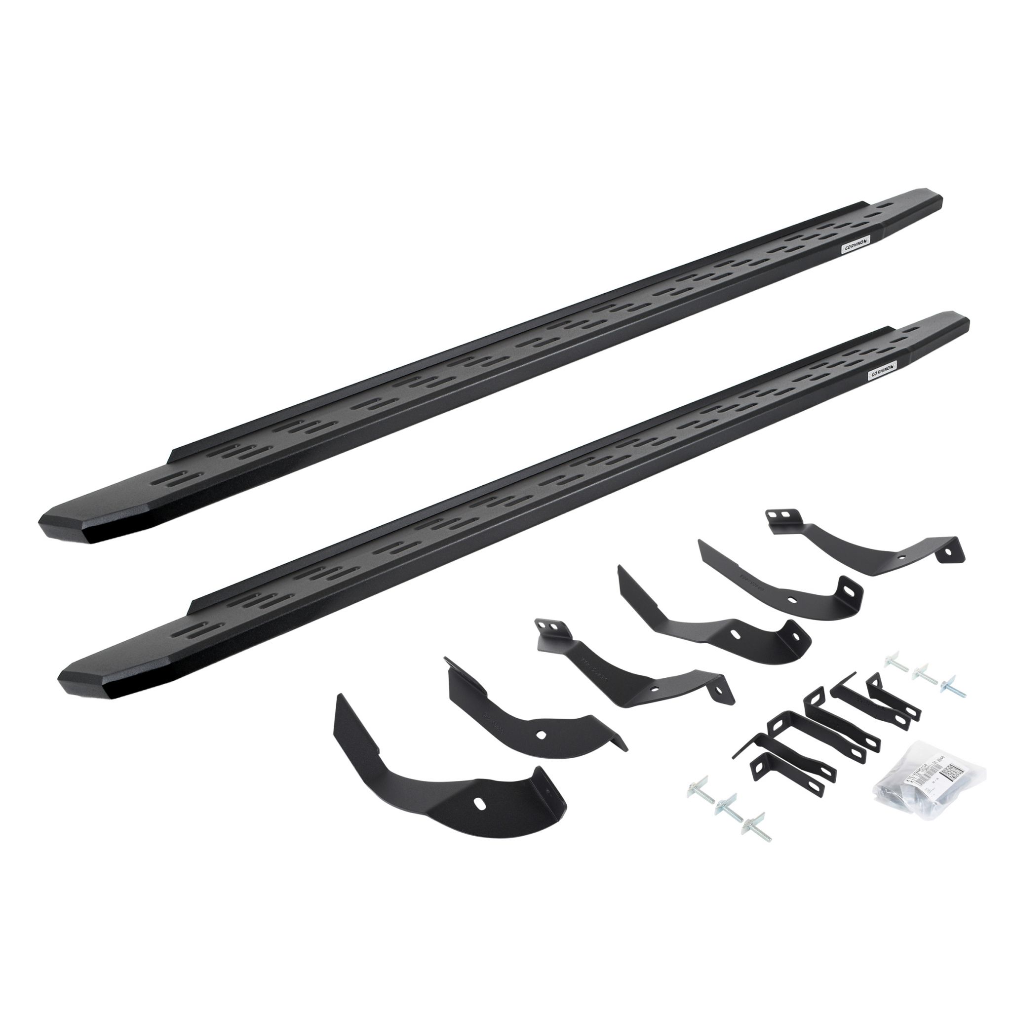 Go Rhino 69605187PC - RB30 Running Boards with Mounting Bracket Kit - Textured Black