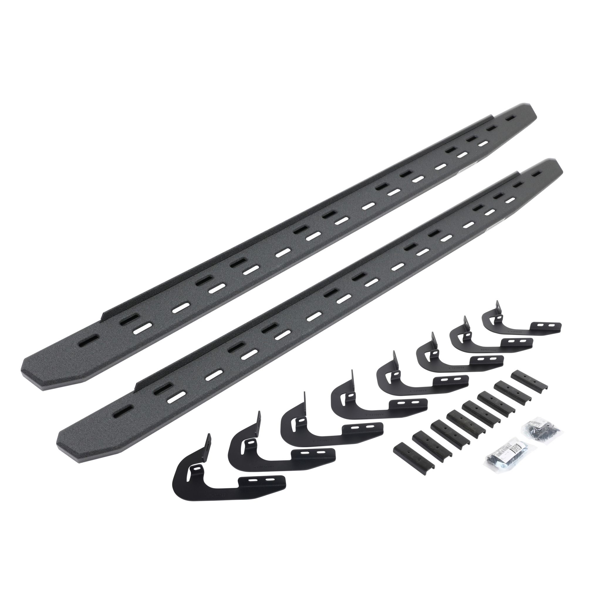Go Rhino 69605880ST - RB30 Slim Line Running Boards with Mounting Bracket Kit - Protective Bedliner Coating