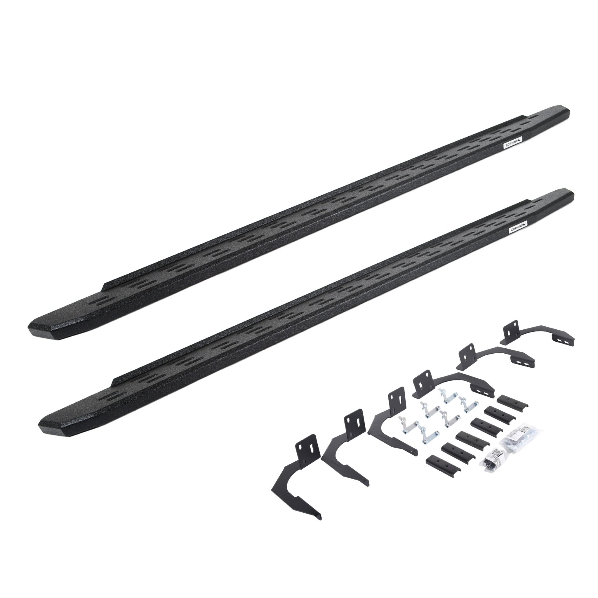 Go Rhino 69610687T - RB30 Running Boards with Mounting Bracket Kit - Protective Bedliner Coating