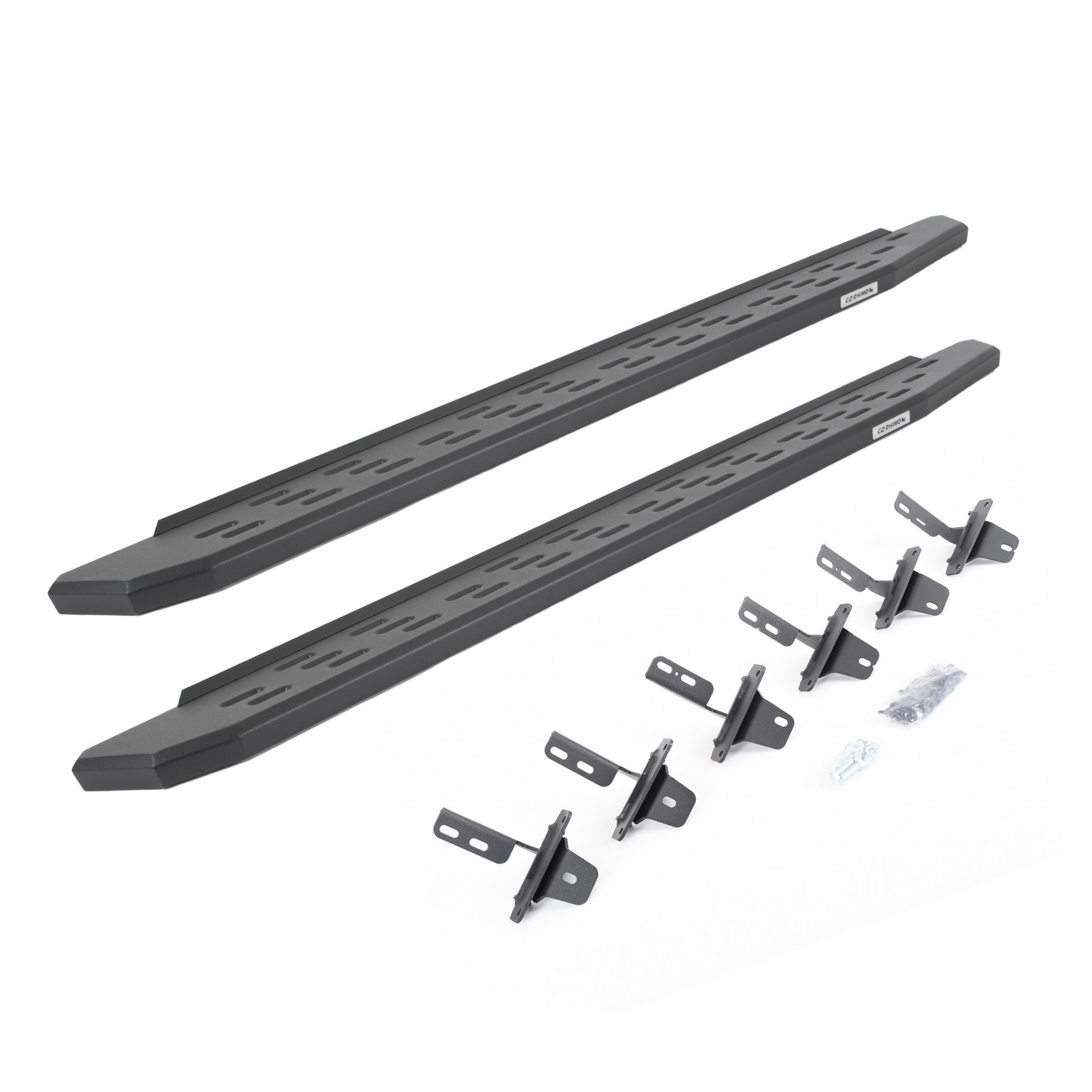 Go Rhino 69612973PC - RB30 Running Boards with Mounting Bracket Kit - Textured Black