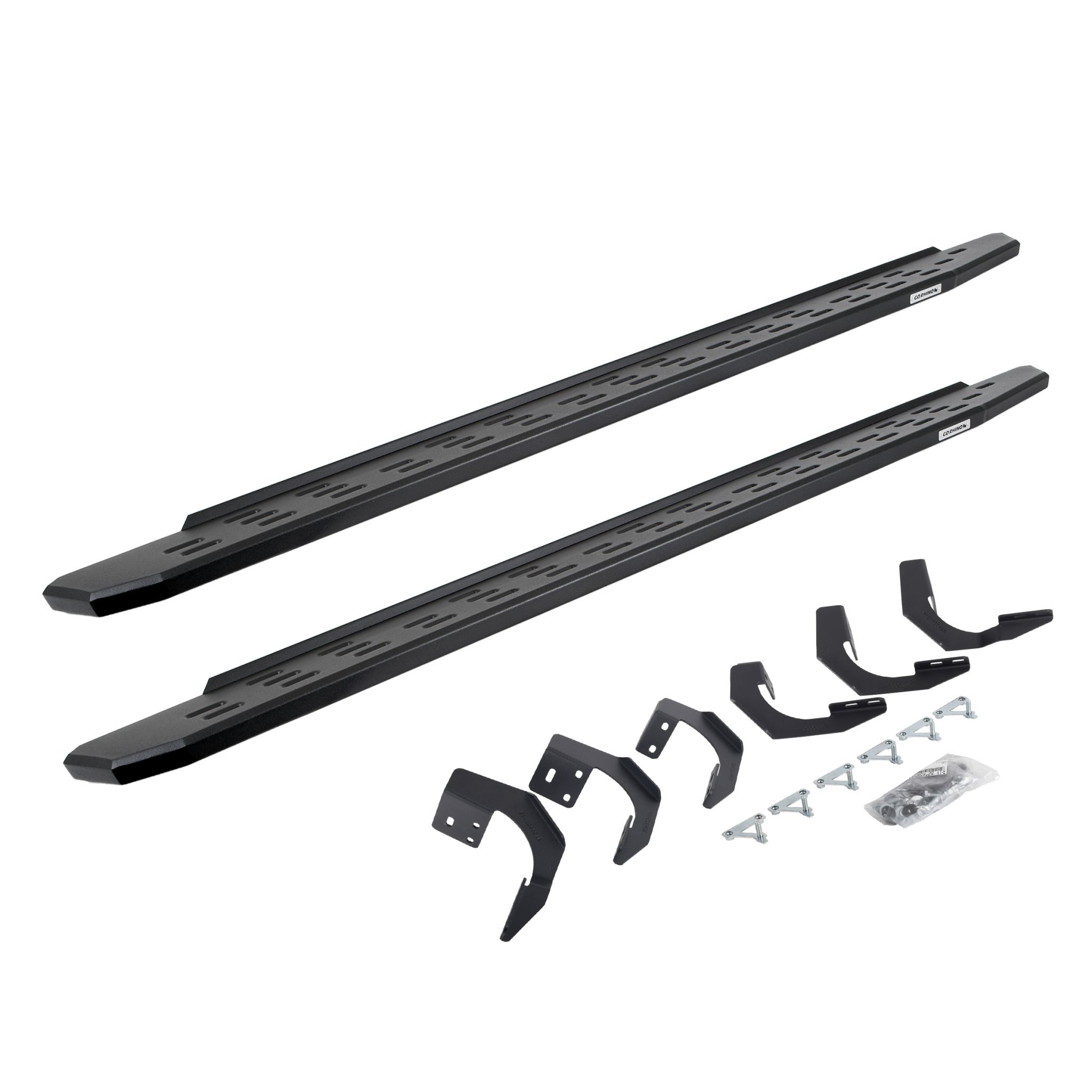 Go Rhino 69620687PC - RB30 Running Boards with Mounting Bracket Kit - Textured Black