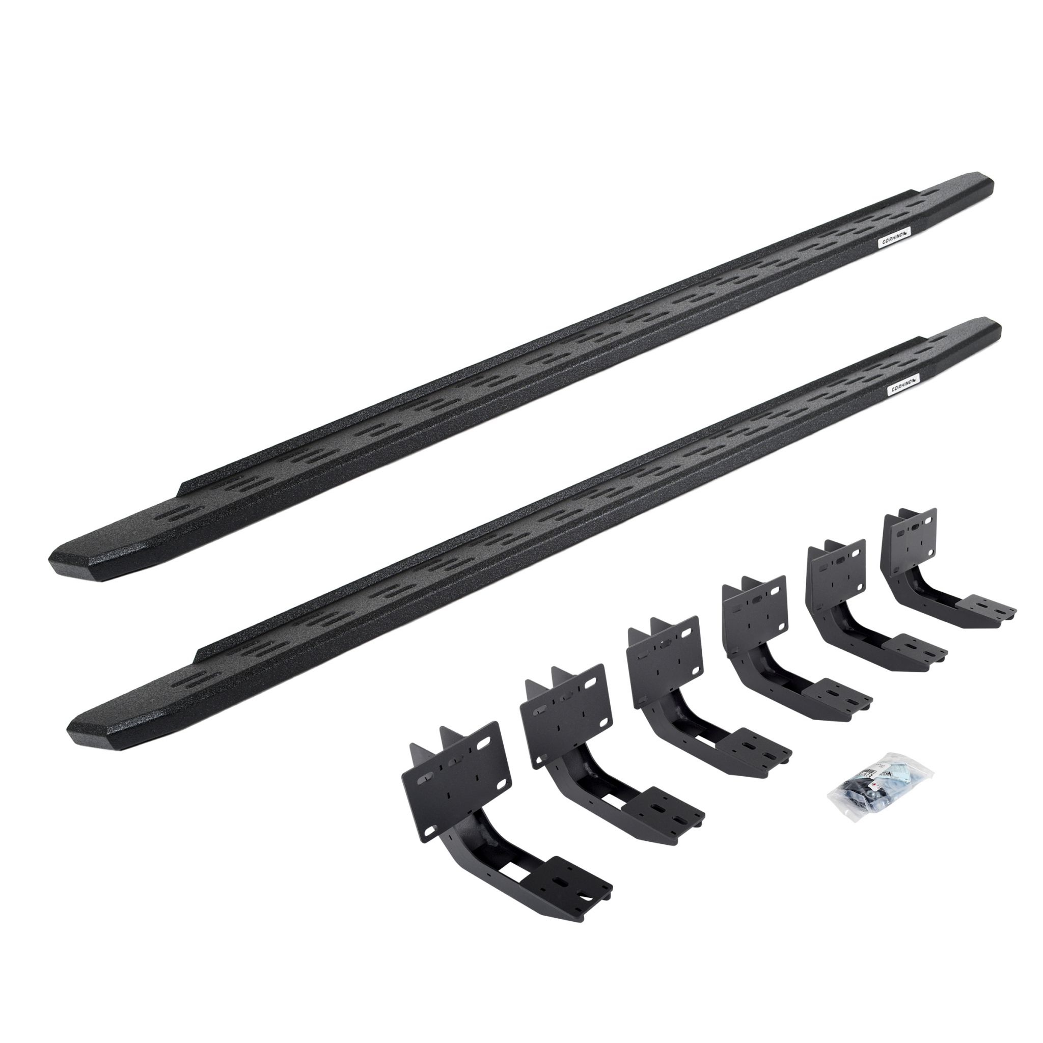 Go Rhino 69630687T - RB30 Running Boards with Mounting Bracket Kit - Protective Bedliner Coating