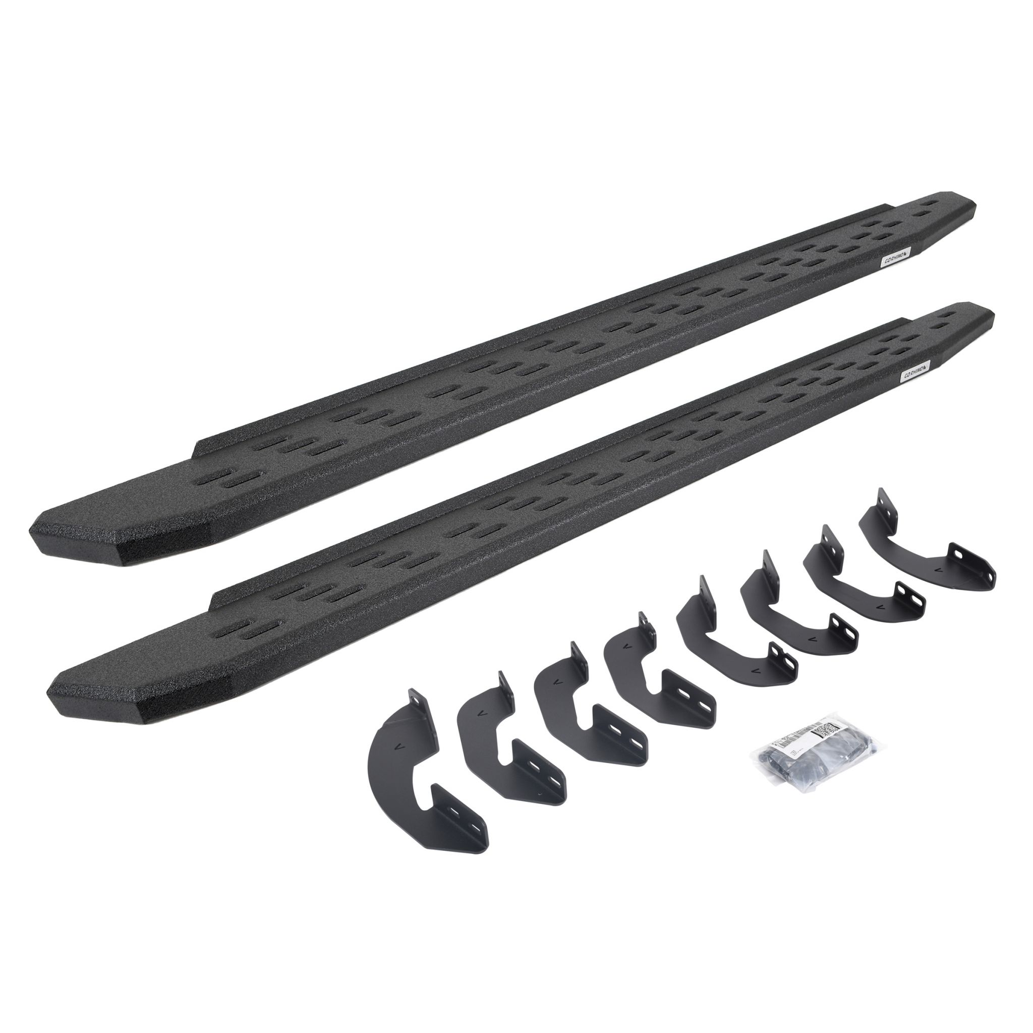 Go Rhino 69641580T - RB30 Running Boards with Mounting Bracket Kit - Protective Bedliner Coating