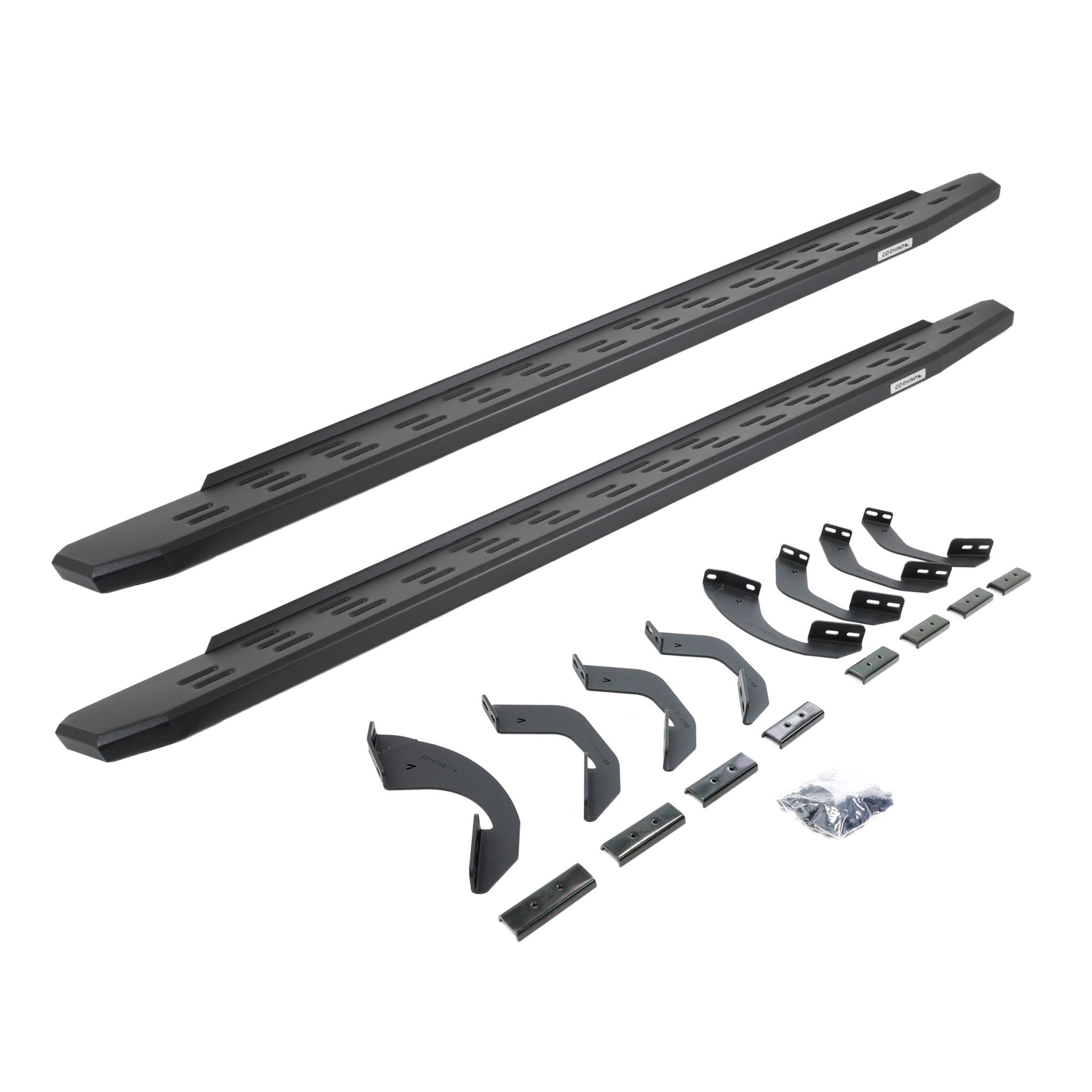 Go Rhino 69643580PC - RB30 Running Boards with Mounting Bracket Kit - Textured Black