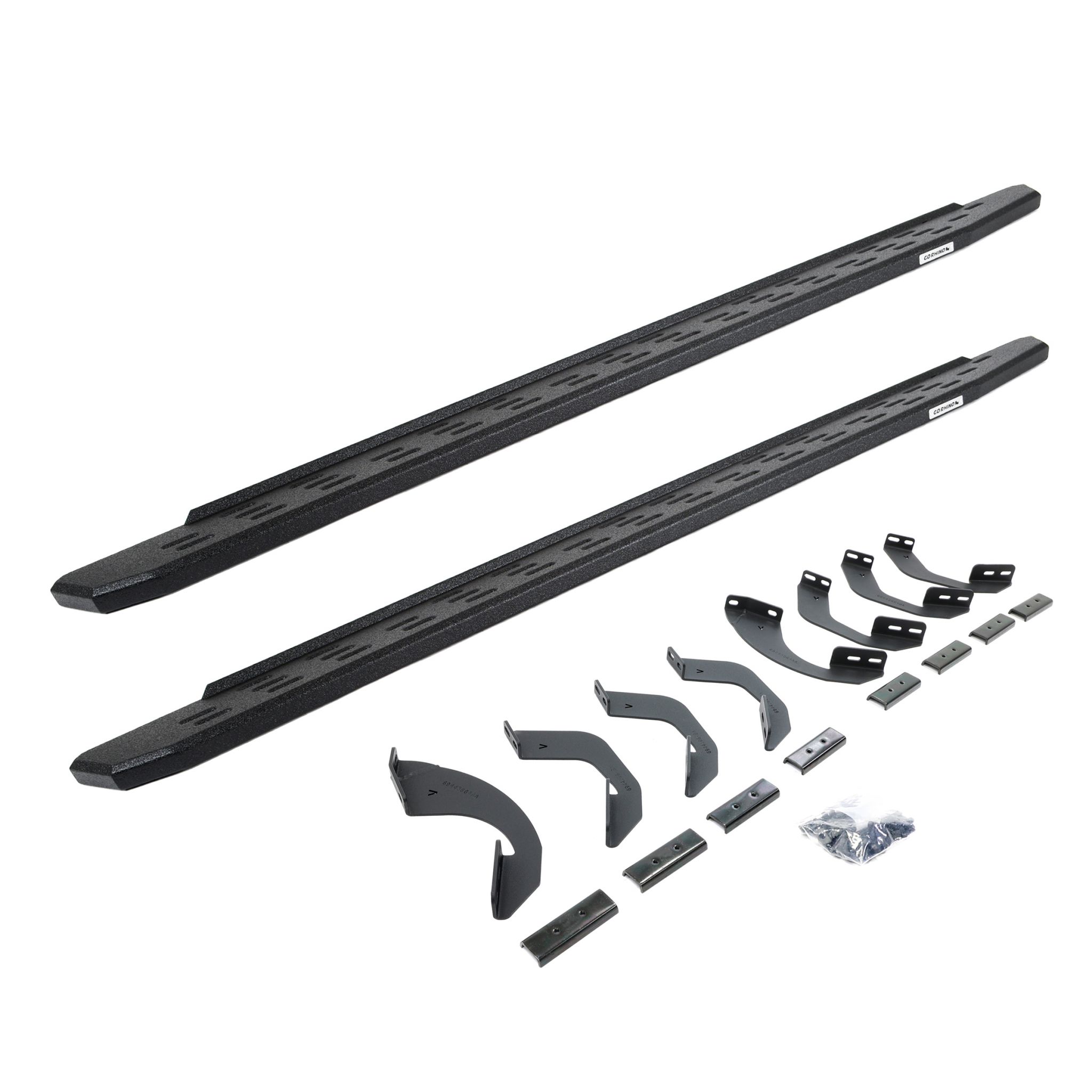 Go Rhino 69643973T - RB30 Running Boards with Mounting Bracket Kit - Protective Bedliner coating