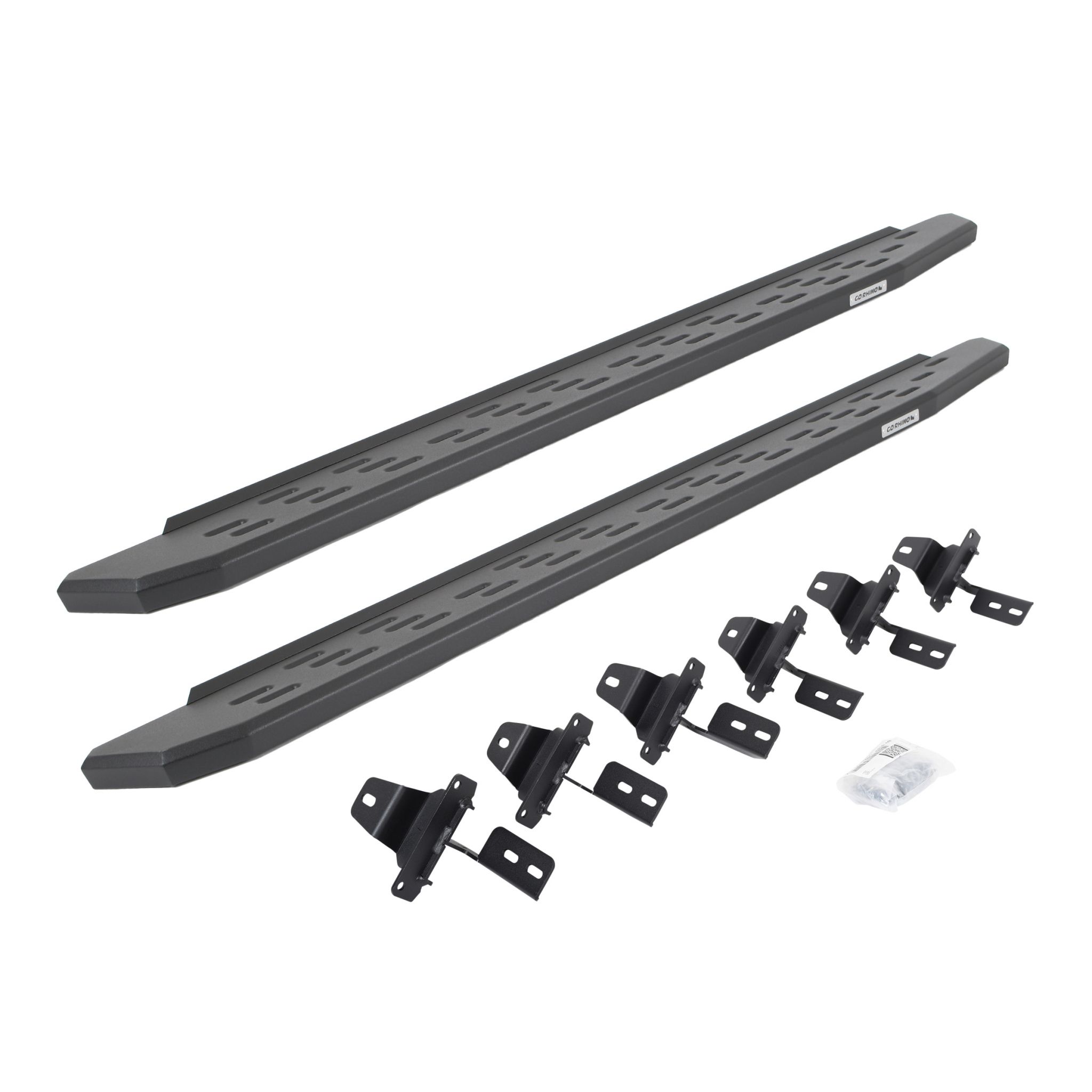 Go Rhino 69650673PC - RB30 Running Boards with Mounting Bracket Kit - Textured Black