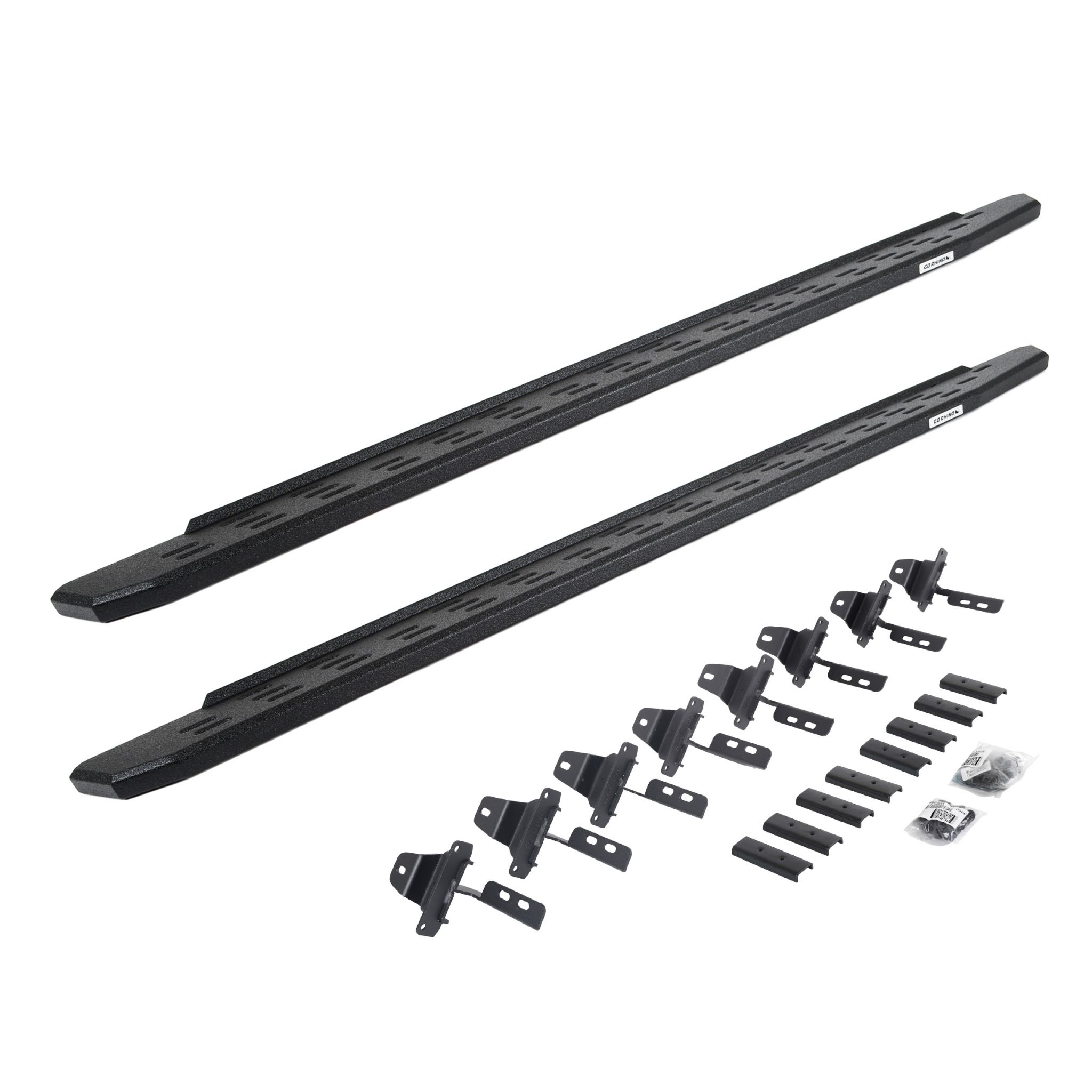 Go Rhino 69651687T - RB30 Running Boards with Mounting Bracket Kit - Protective Bedliner Coating