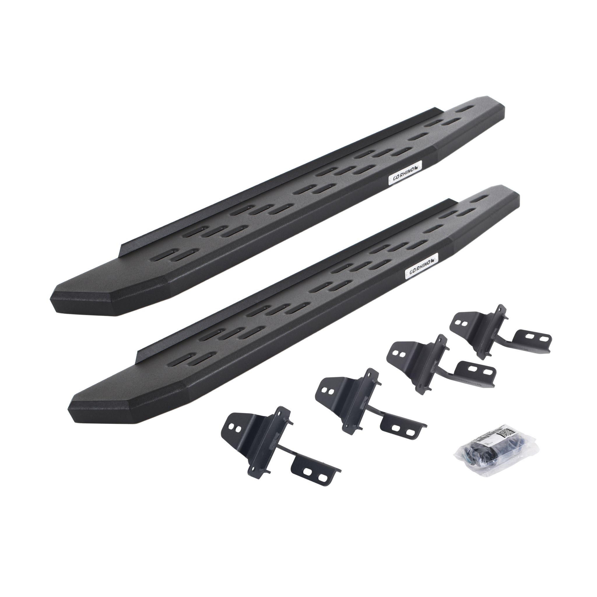 Go Rhino 69692648PC - RB30 Running Boards with Mounting Bracket Kit - Textured Black