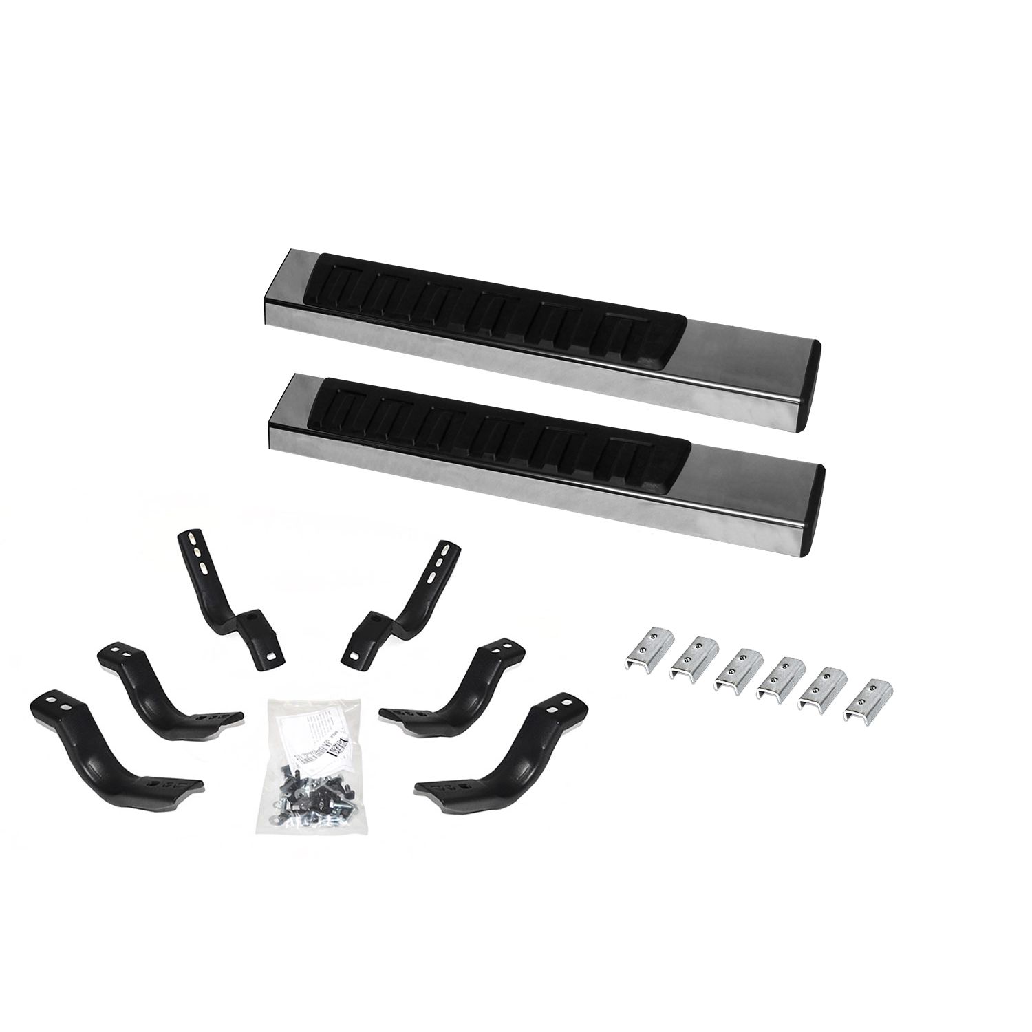 Go Rhino 6862409952PS - 6" OE Xtreme II SideSteps With Mounting Bracket Kit - Polished Stainless Steel