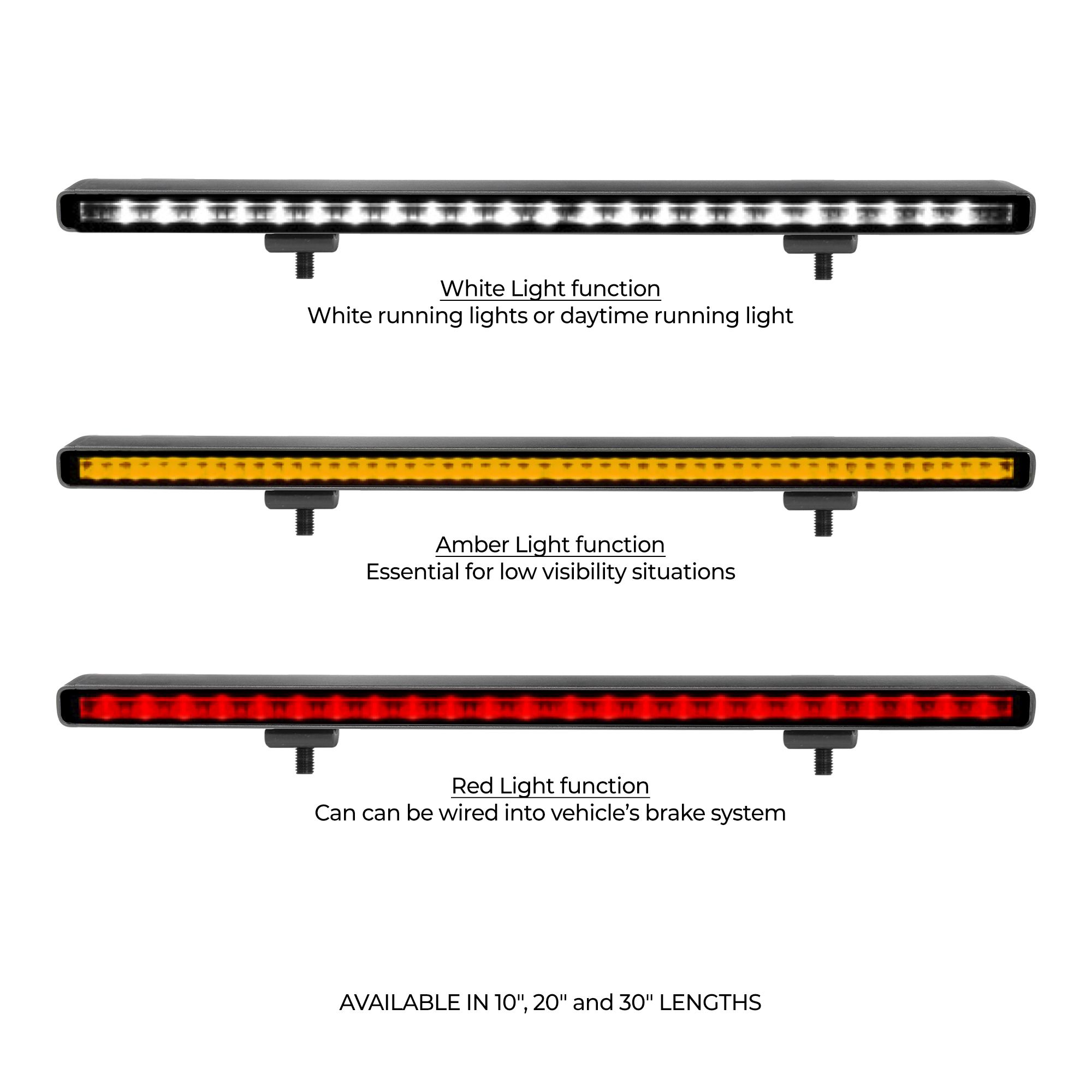 Go Rhino750001014CBS - Flash Series Lights - 10" Single Multi Function LED Light Bar -  Black